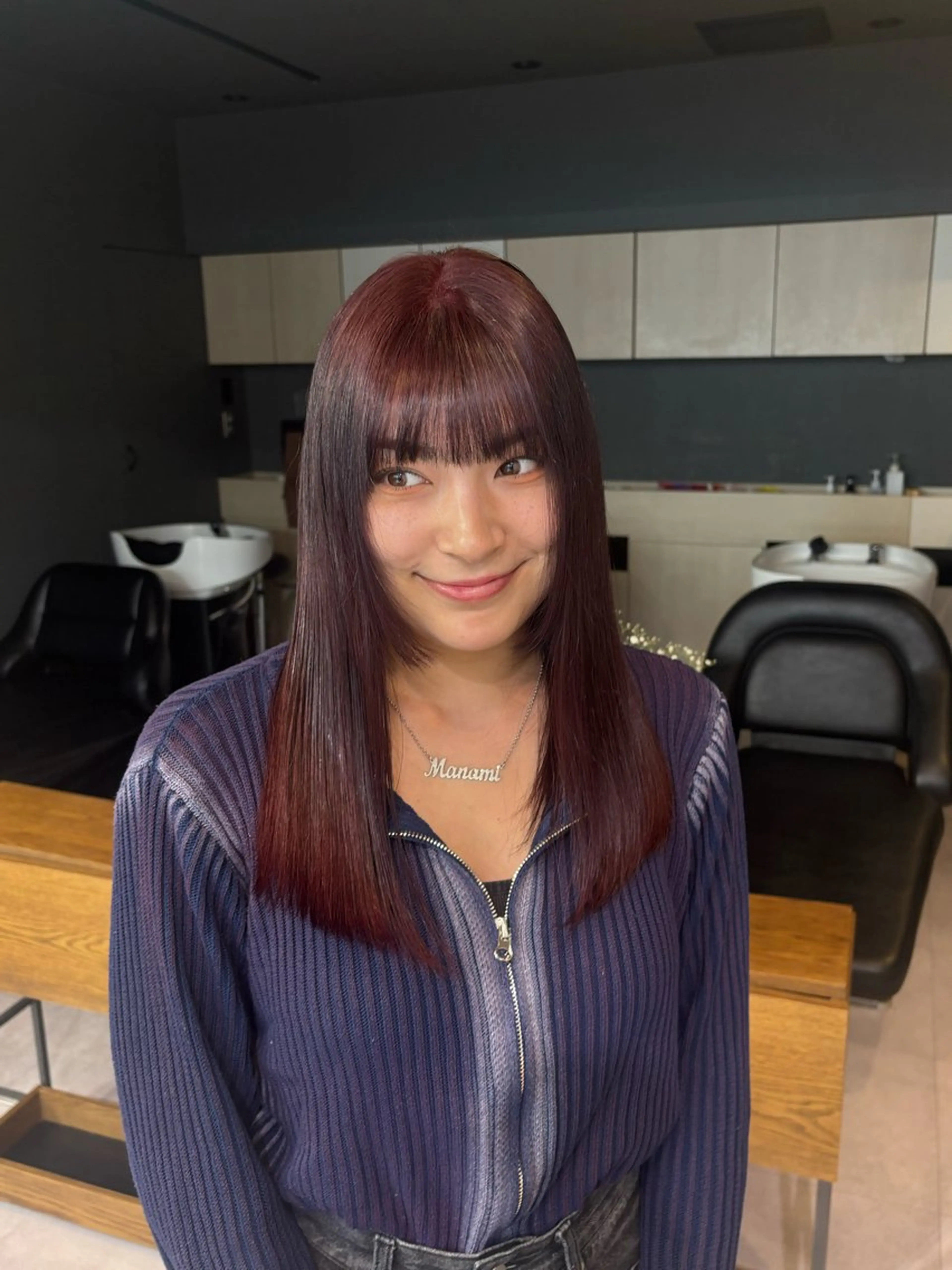 ミディアム ヘアカラー トリートメント ヘッドスパ kanayo/暖色 color💖のヘアスタイル