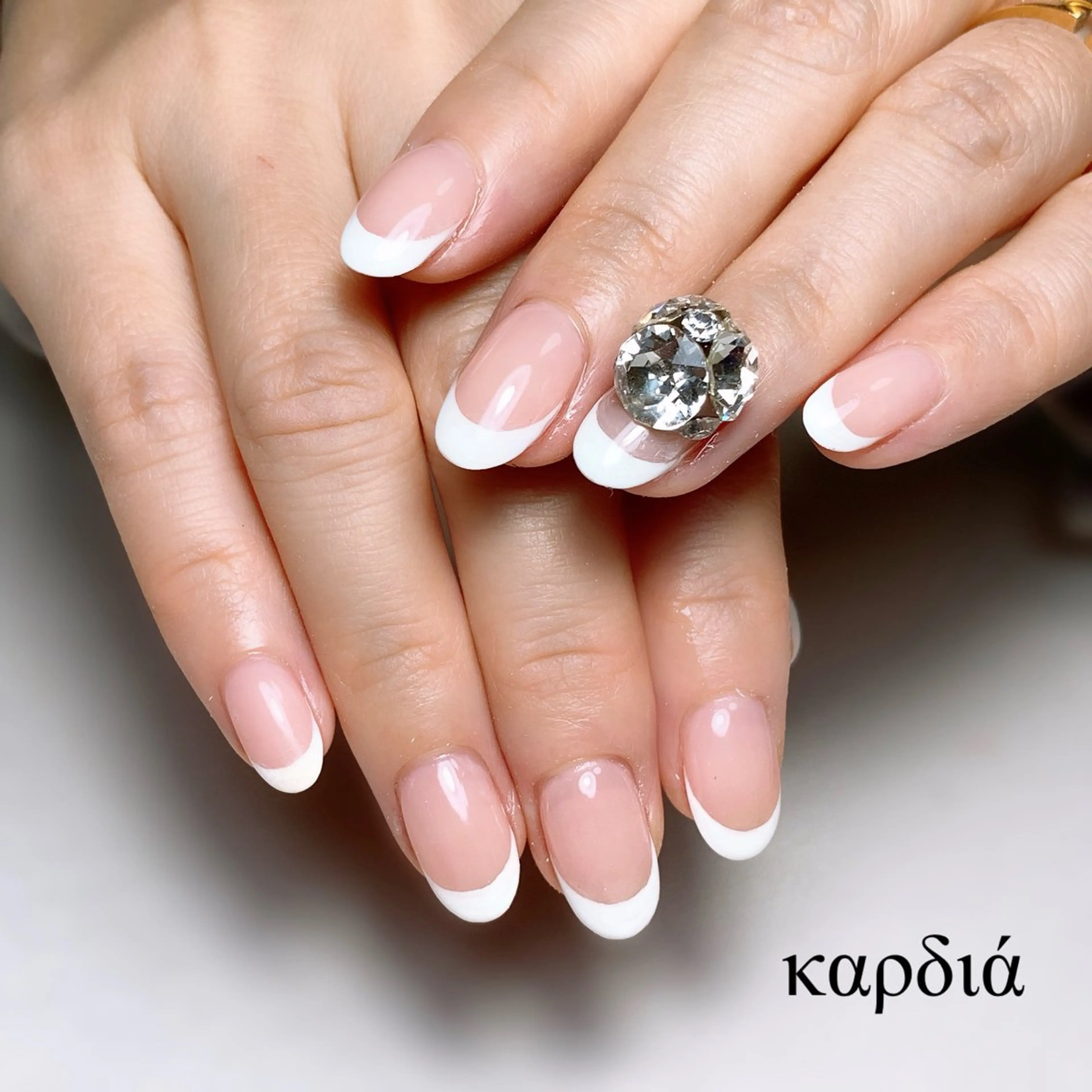 ネイル ハンドネイル καρδιά -ｶﾙﾃﾞｨｱ-のネイルデザイン