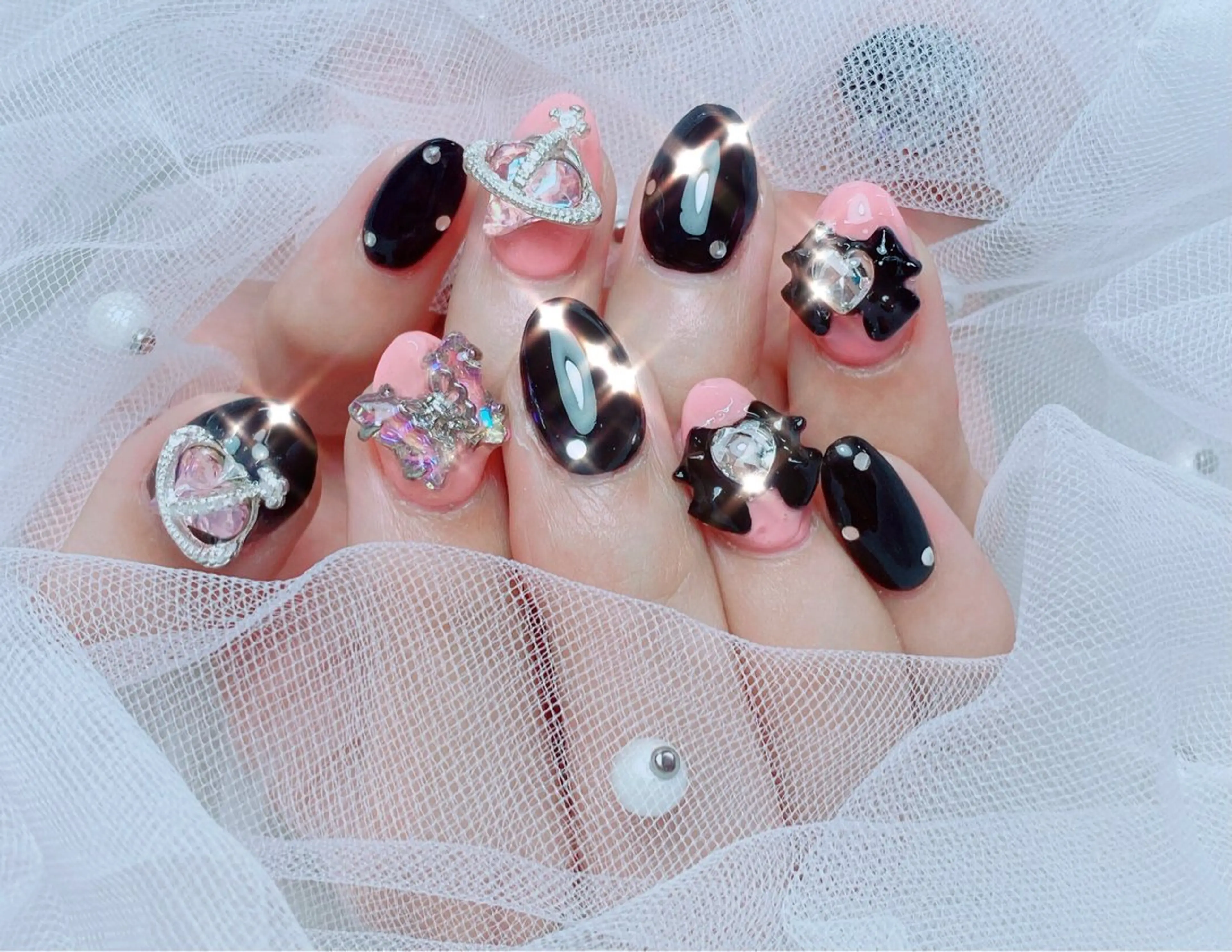 ネイル リボン ハンドネイル Candy nailのネイルデザイン