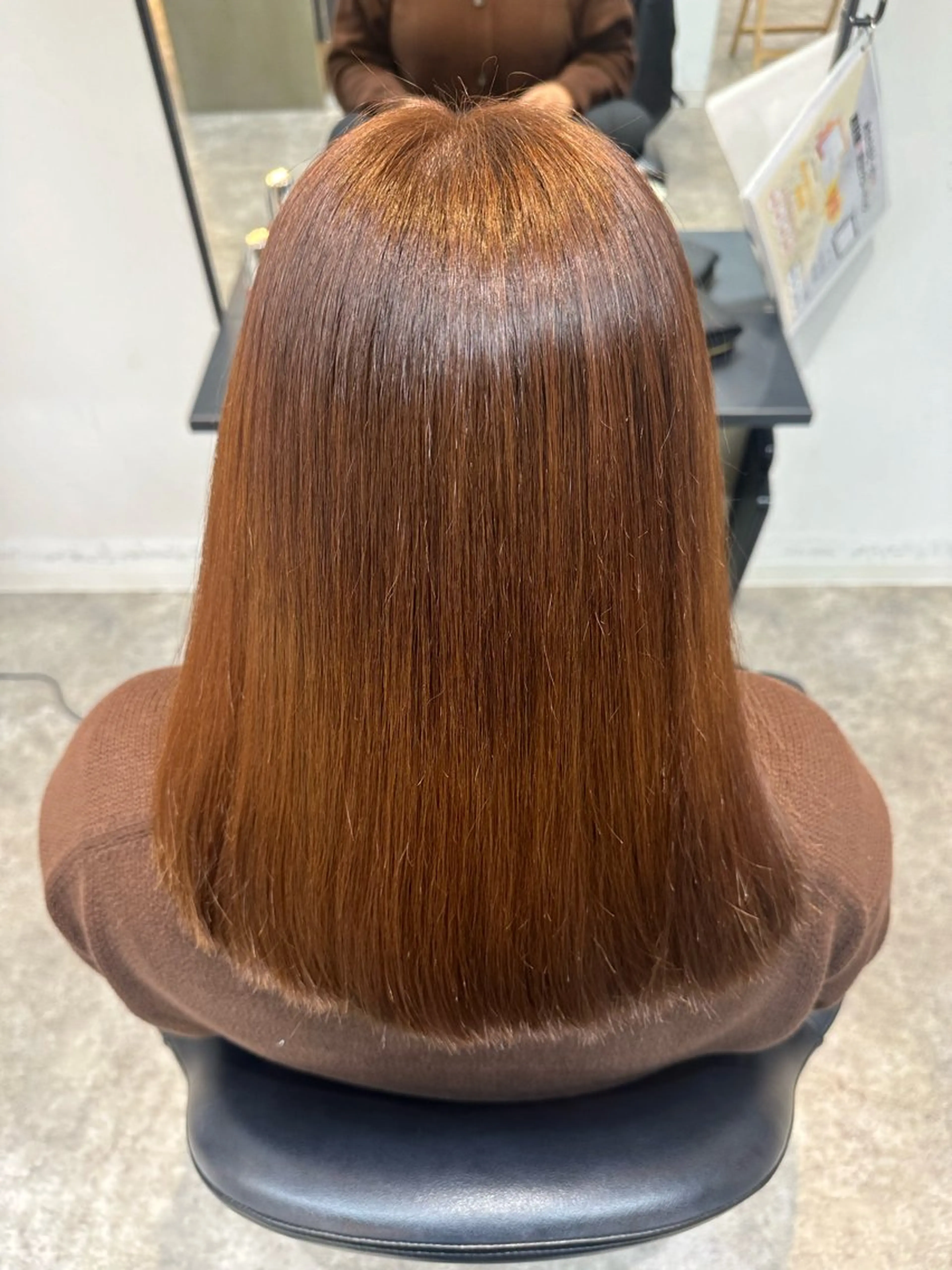 ミディアム カラー ヘアカラー トリートメント ✂️無料カットモデル ✂️佐々木悠月のヘアスタイル