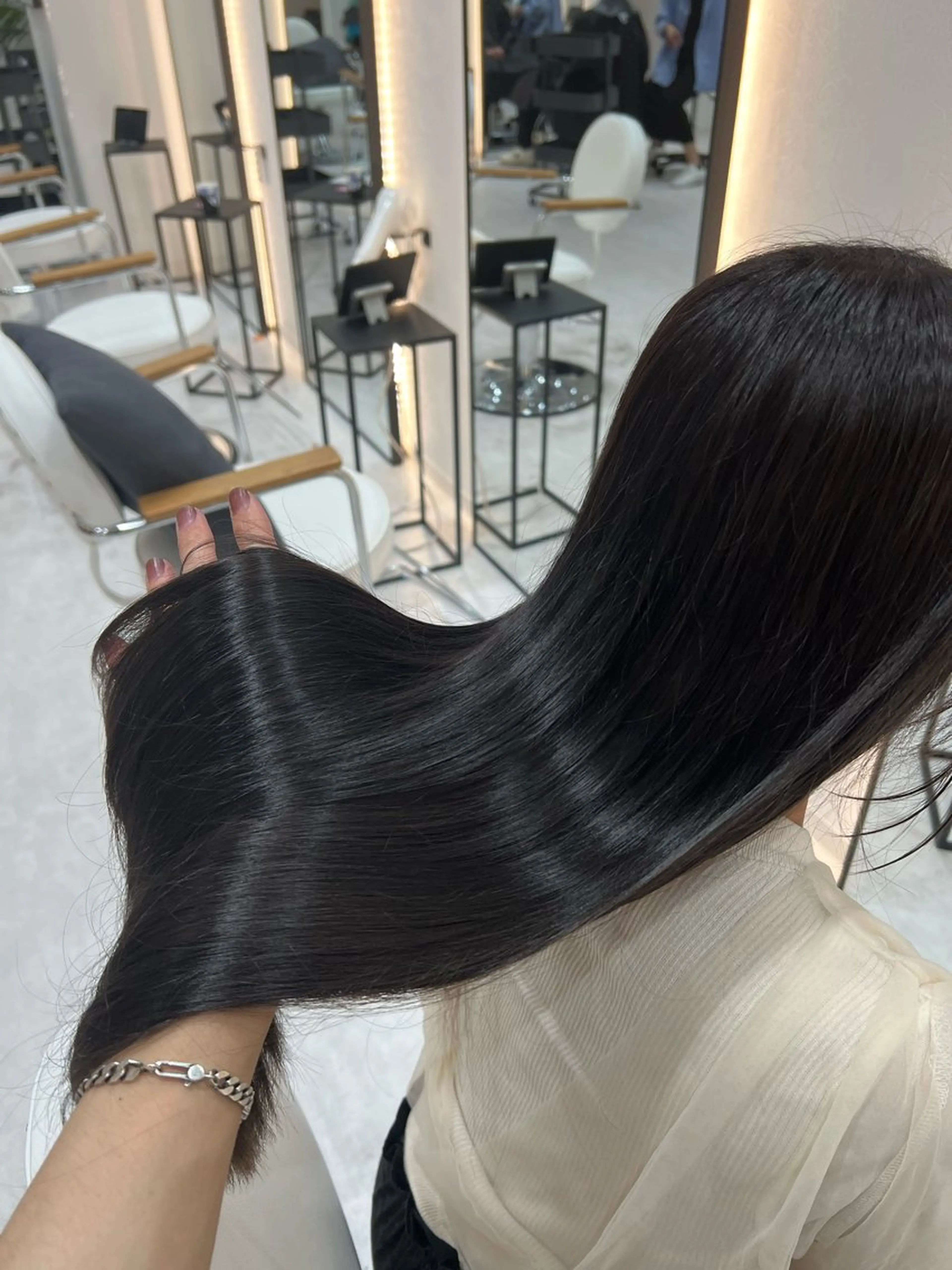 ロング カット ヘアカラー トリートメント 韓国ヘア🩶侑矢 艶髪透明感/福岡のヘアスタイル