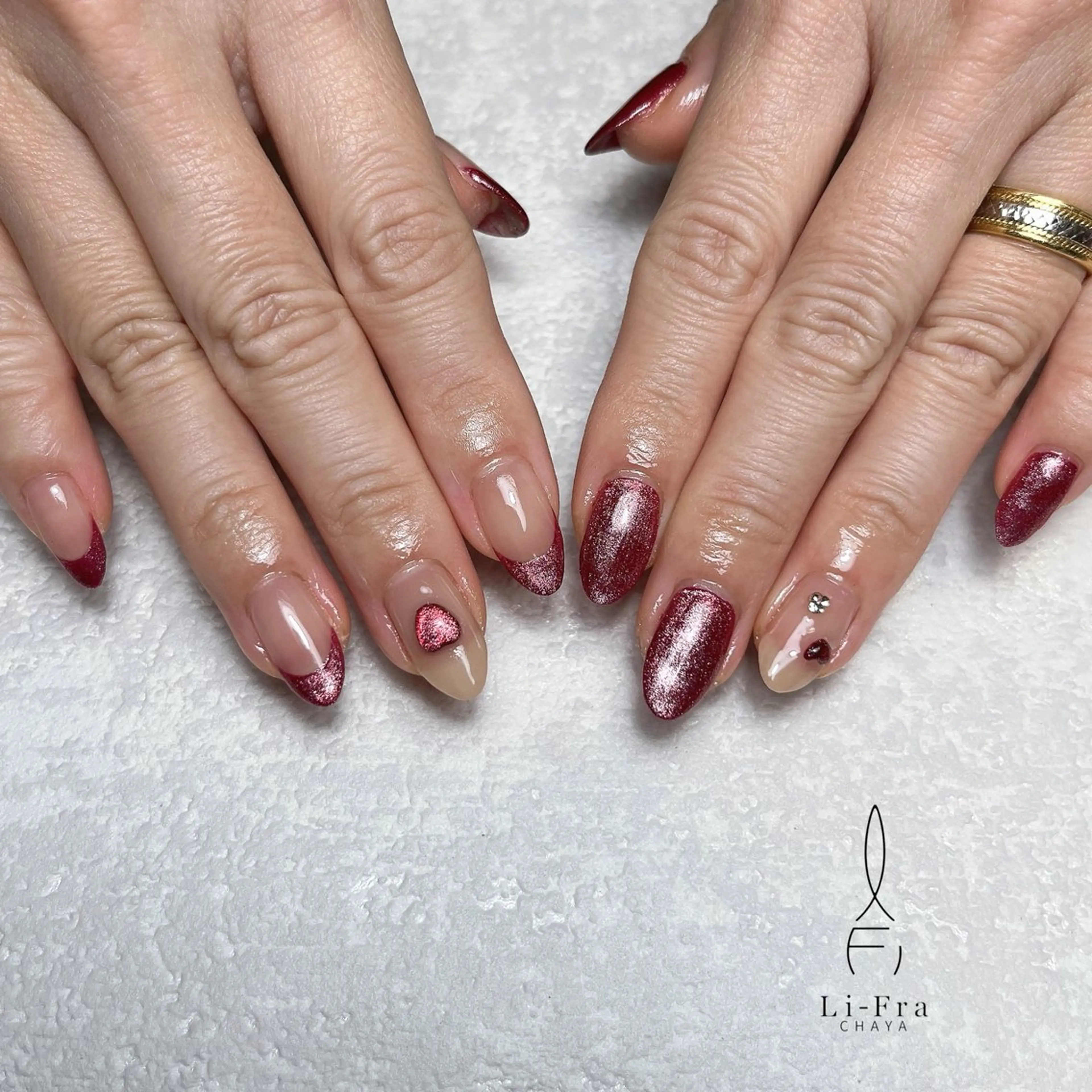 ネイル マグネットネイル ハンドネイル フットネイル Li-Fra 神野さやのネイルデザイン