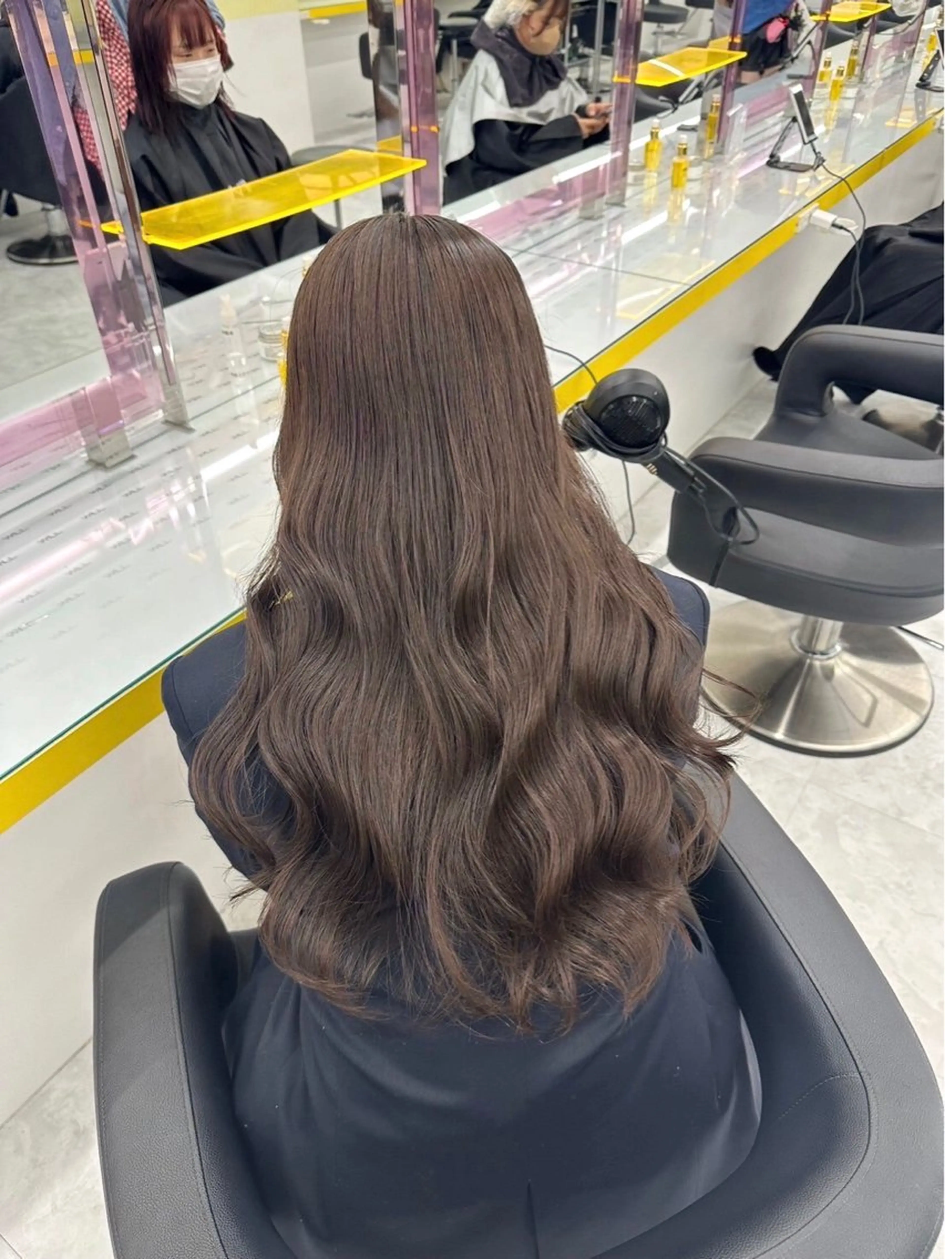 ロング カラー ヘアアレンジ 韓国ナチュラルヘア 🤍raika🤍のヘアスタイル