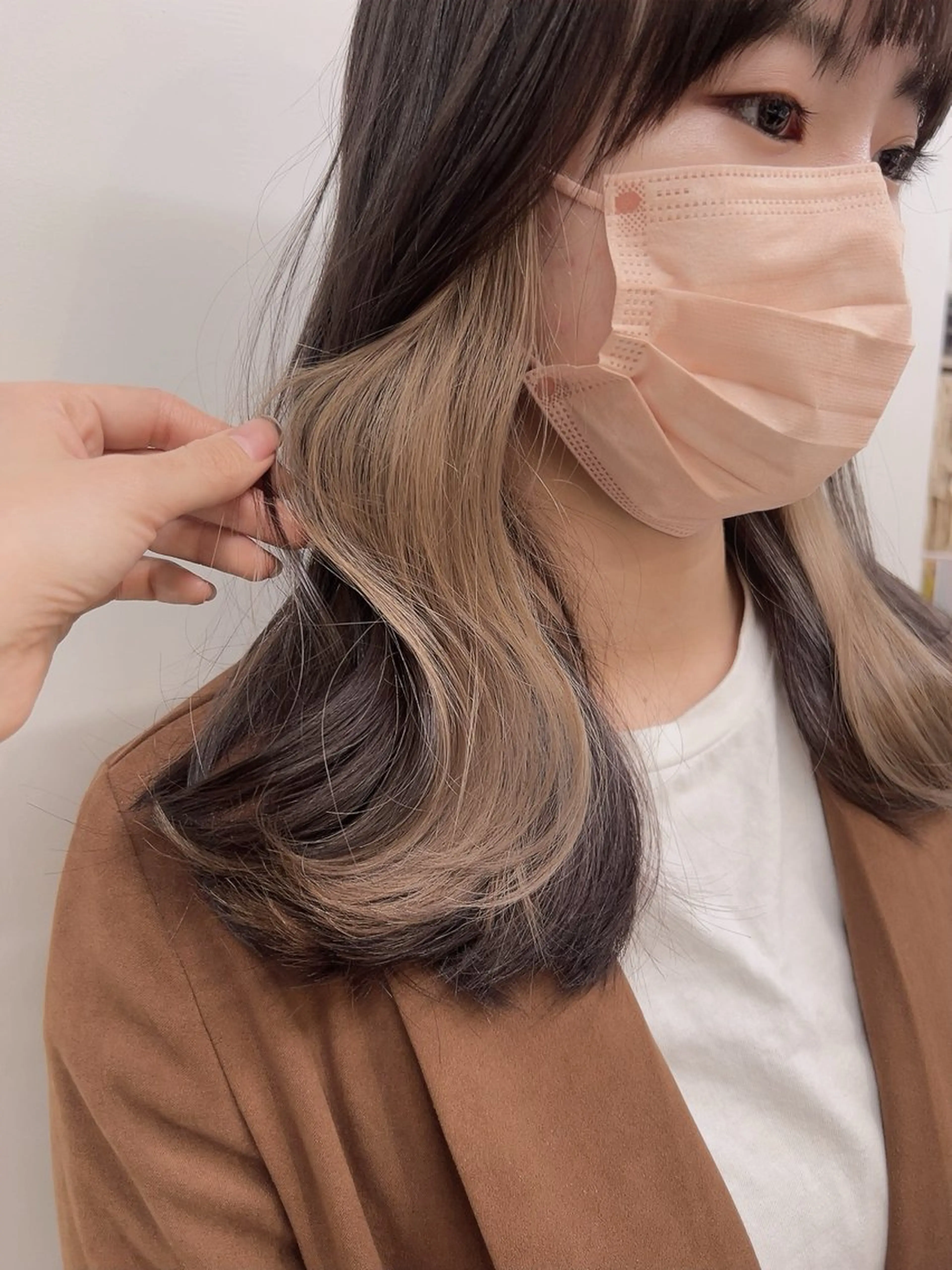 セミロング カラー ヘアカラー トリートメント ヘッドスパ ヘアセット 🥞ベージュ系カラー 【すずきりほ】🥞のヘアスタイル