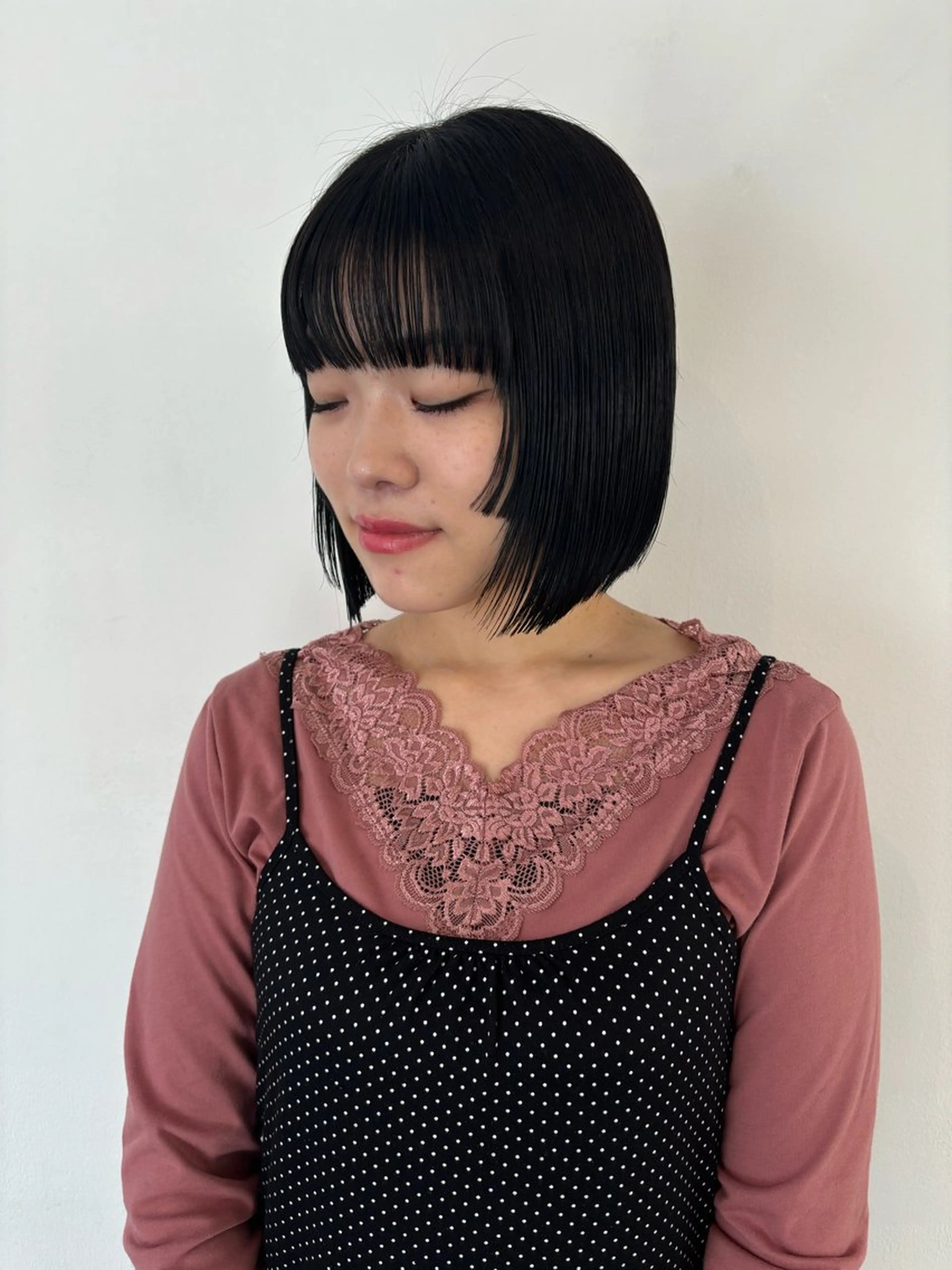 ミディアム カラー カット ヘアカラー トリートメント sakura🌸 レイヤー/nelkeのヘアスタイル