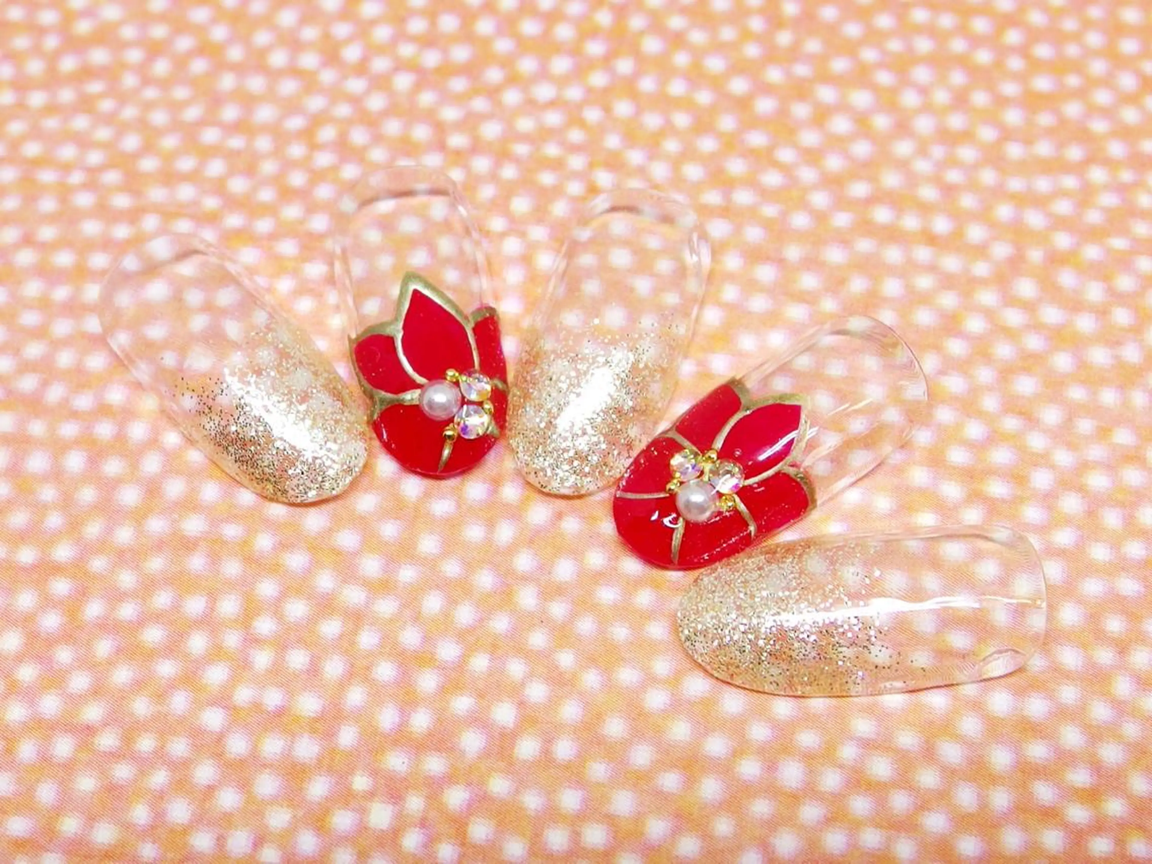 ネイル 成人式 持ち込み ハンドネイル ティーエヌ 金山駅東口店のネイルデザイン