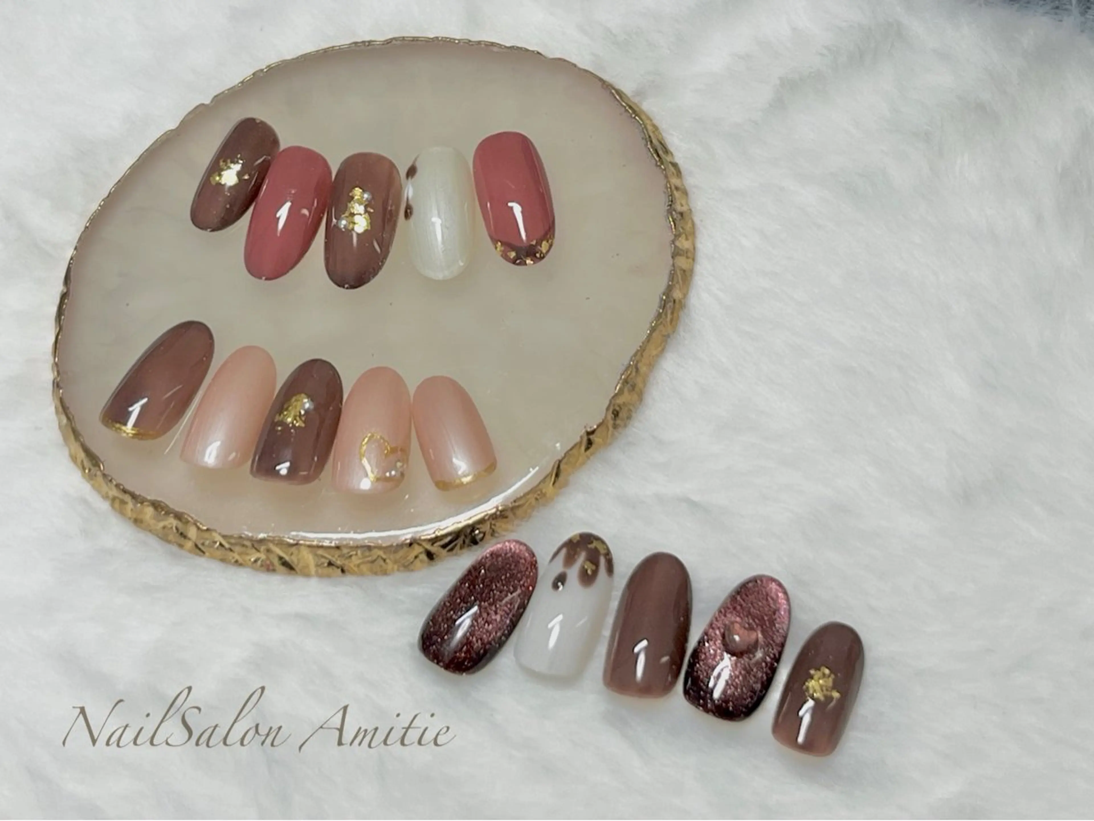 ネイル バレンタイン NailSalon Amitieのネイルデザイン