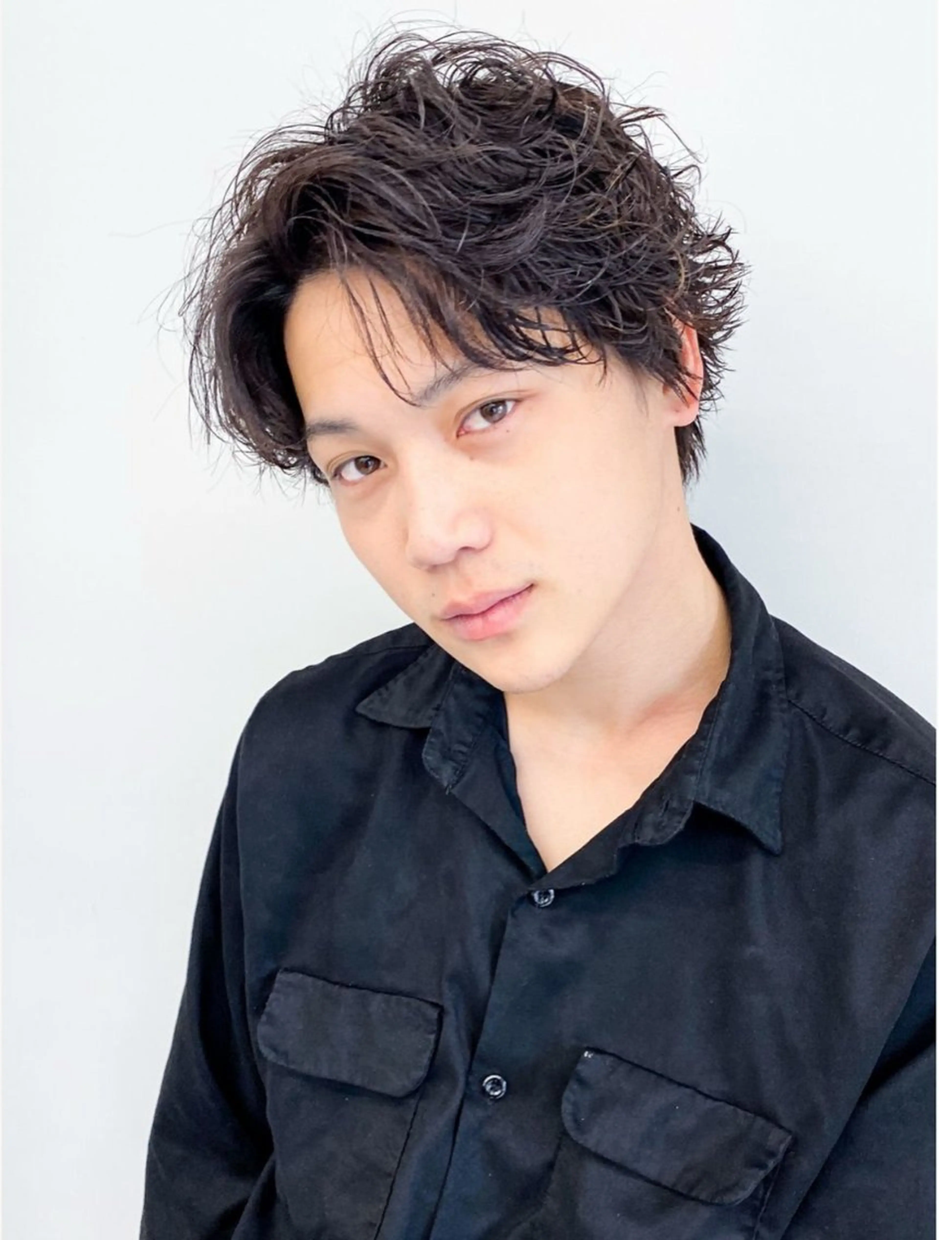 ショート パーマ メンズ カット パーマ 加藤 いくみのヘアスタイル