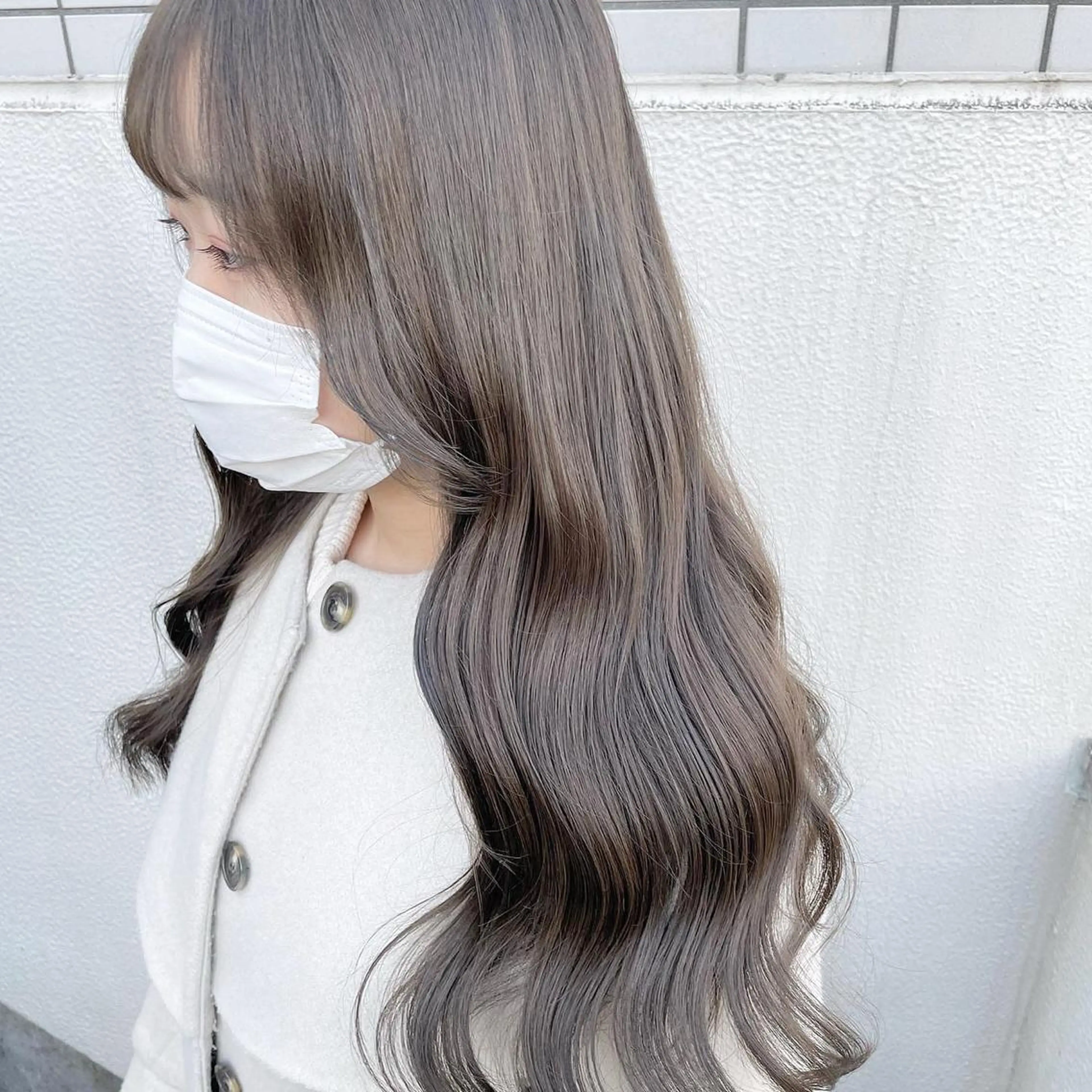 ロング カラー カット ヘアカラー ヘアセット I'S.横浜所属・赤み消しカラー 🍀JUNKIのヘアスタイル