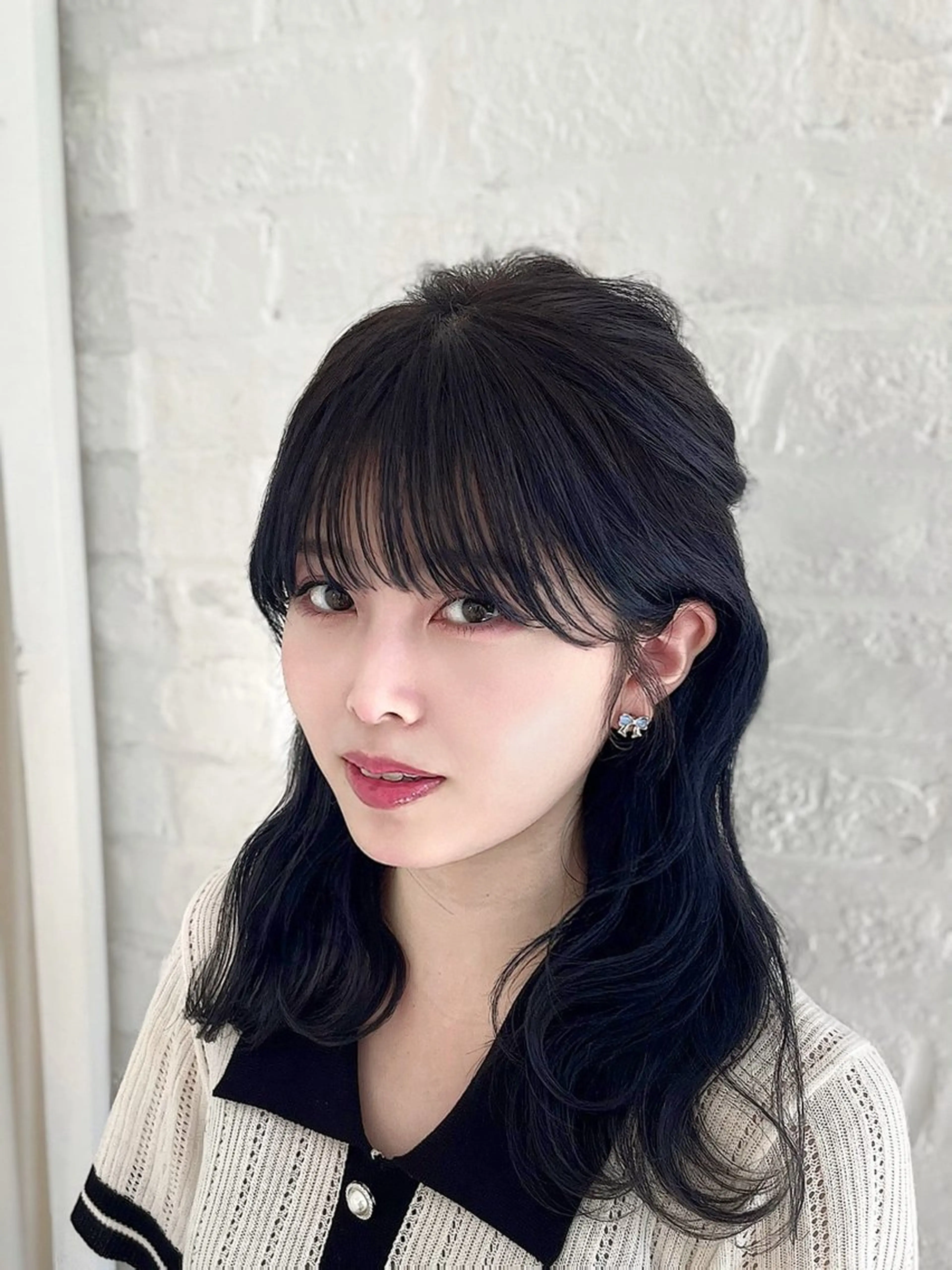 ミディアム カラー パーマ ヘアアレンジ メンズ メンズ韓国風 イルミナカラー 髪質改善 韓国風ヘア レイヤーカット 韓国ヘア×顔まわり 🇰🇷和知拓郎のヘアスタイル