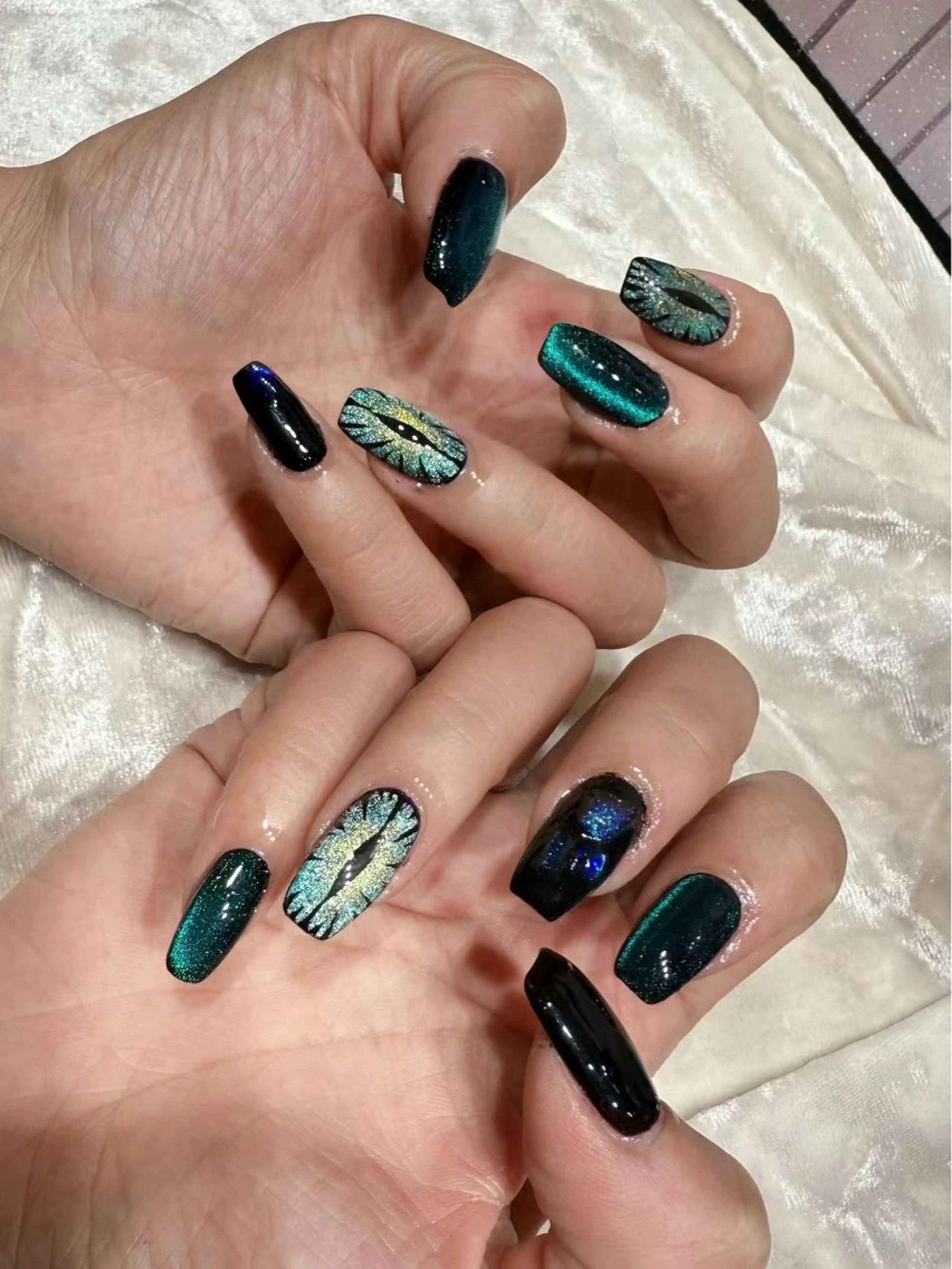 ネイル アートネイル フットネイル ジェルネイル ハート マグネットネイル My nail所属・babarla Nailのネイルデザイン