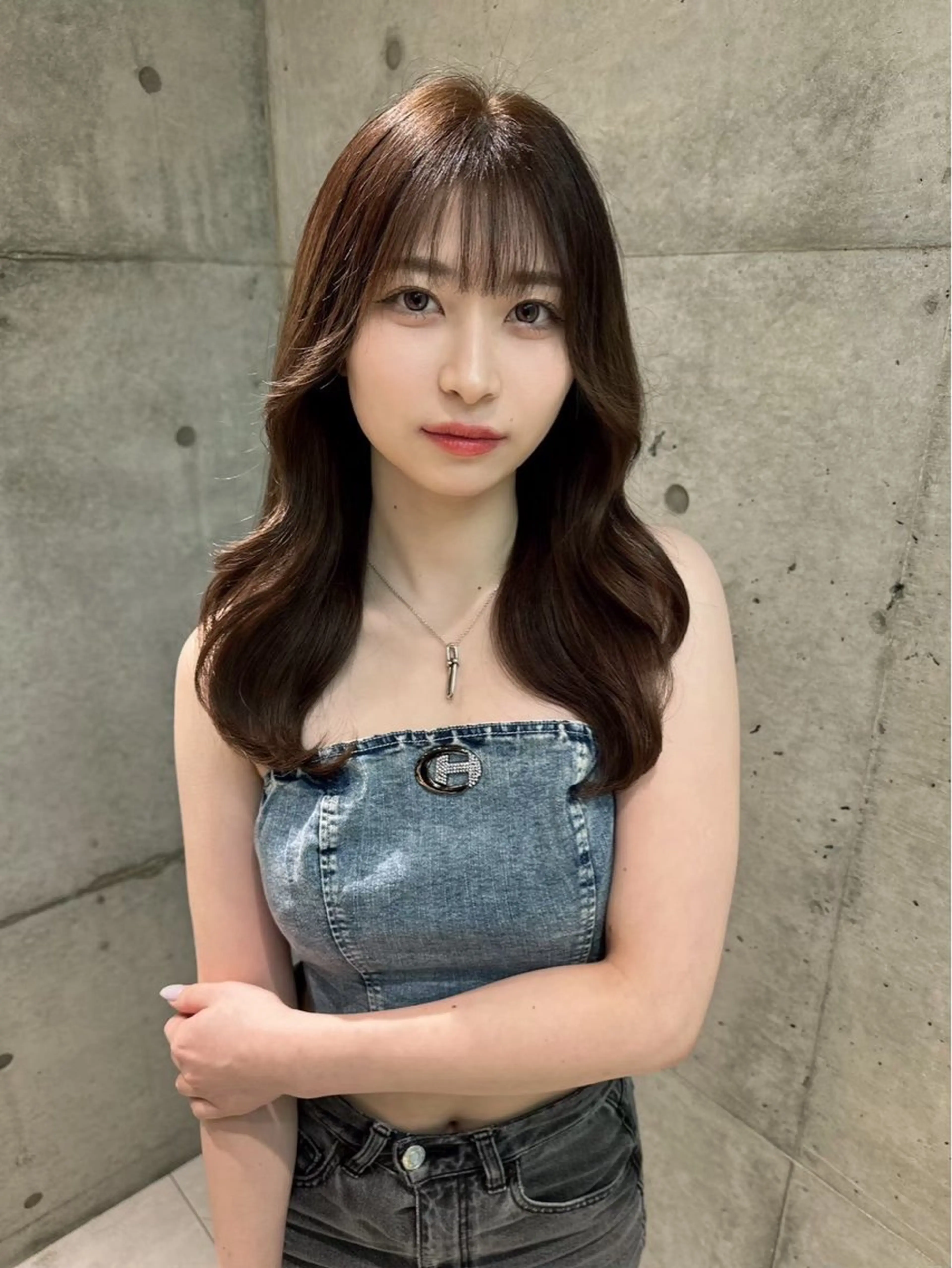 ミディアム ミディアムレイヤー 韓国風ヘア レイヤーカット 髪質改善×韓国ヘアサロン Role博多【ロール】所属・✨髪質改善×韓国風 レイヤーカ✨山下遥のヘアスタイル