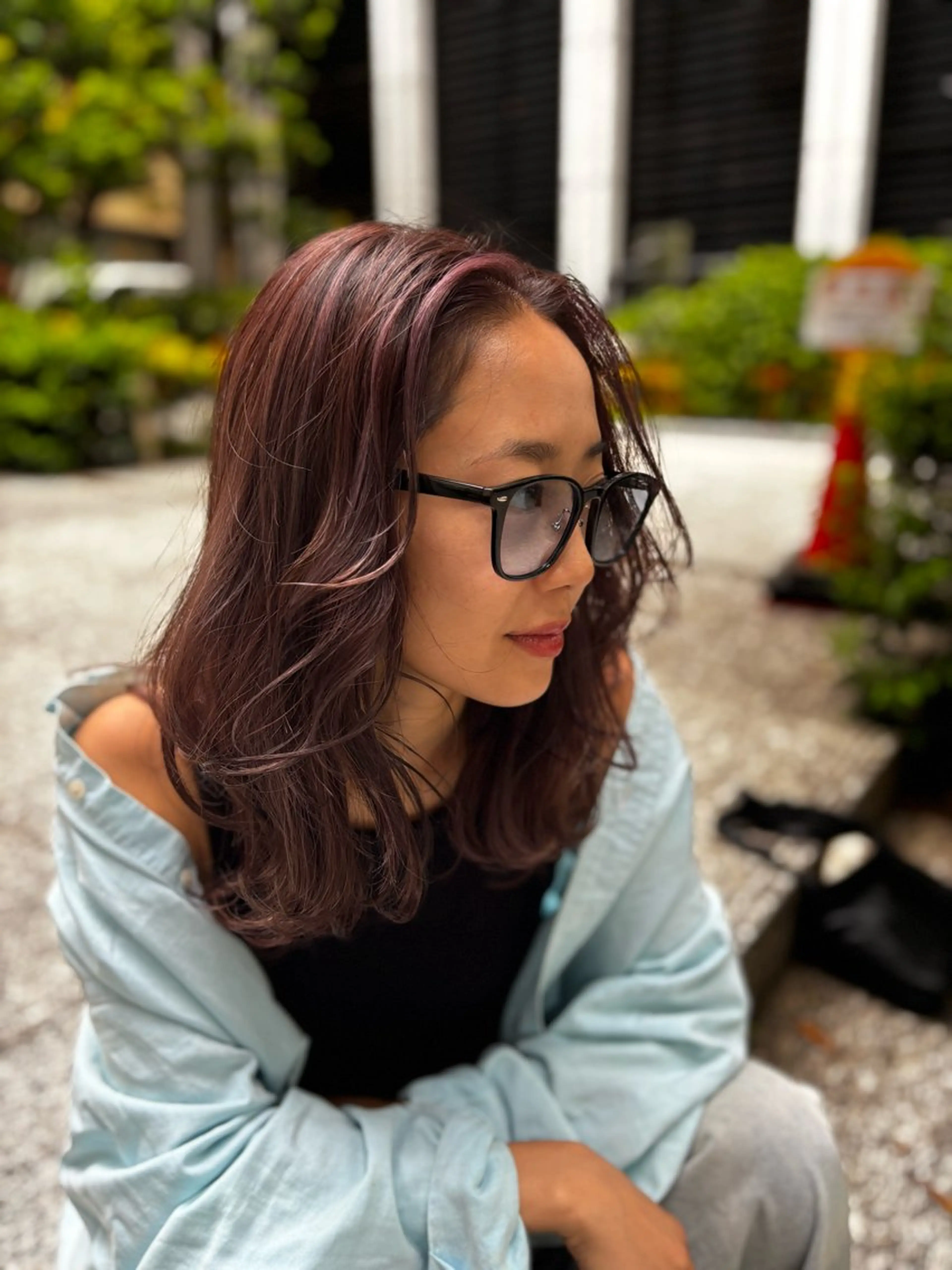 ミディアム ヘアカラー トリートメント 似合わせカットカラー /髪質改善/高見洋平のヘアスタイル