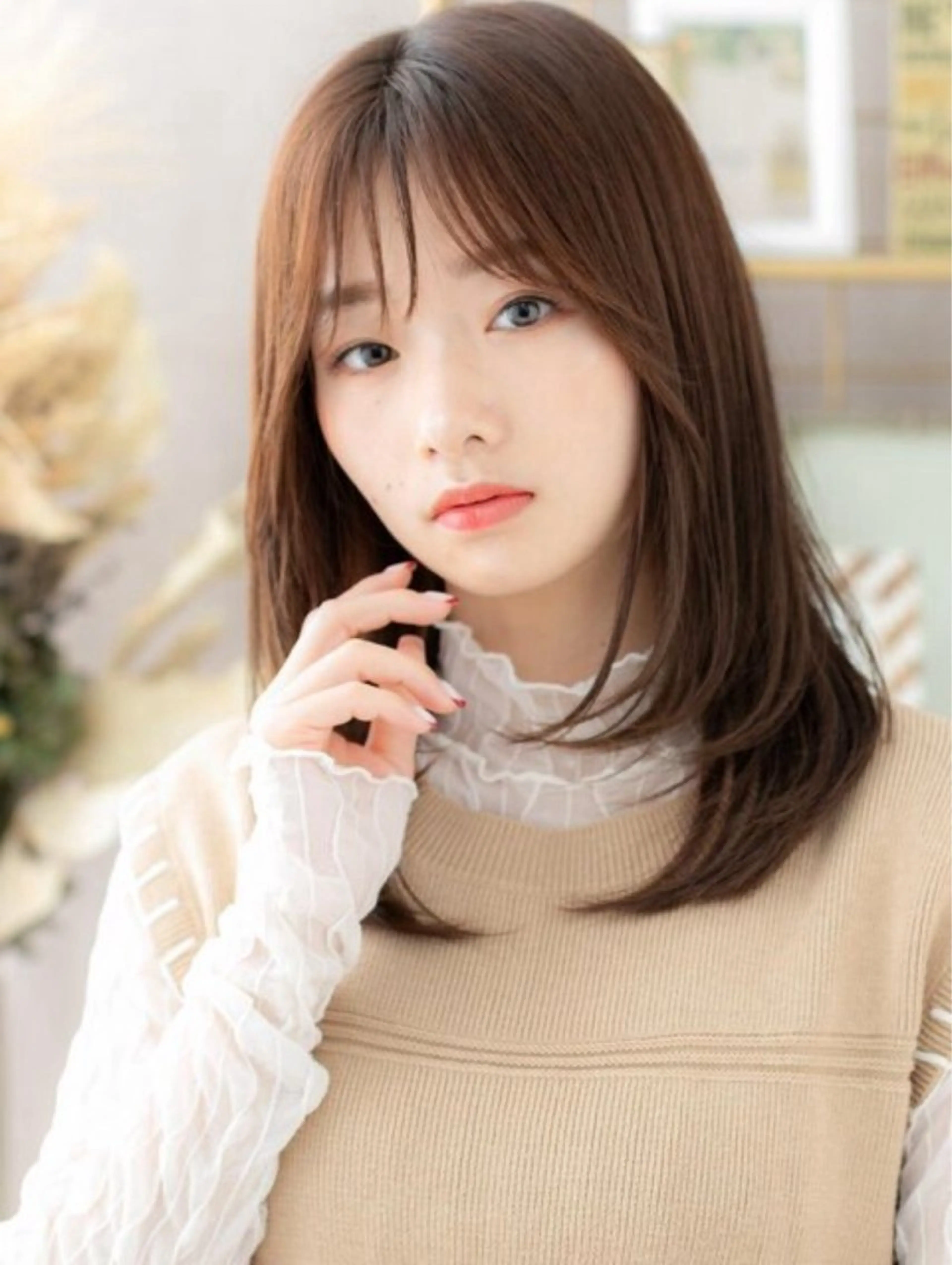 セミロング カット くびれ&切りっぱボブ 得意👍佐藤歩のヘアスタイル