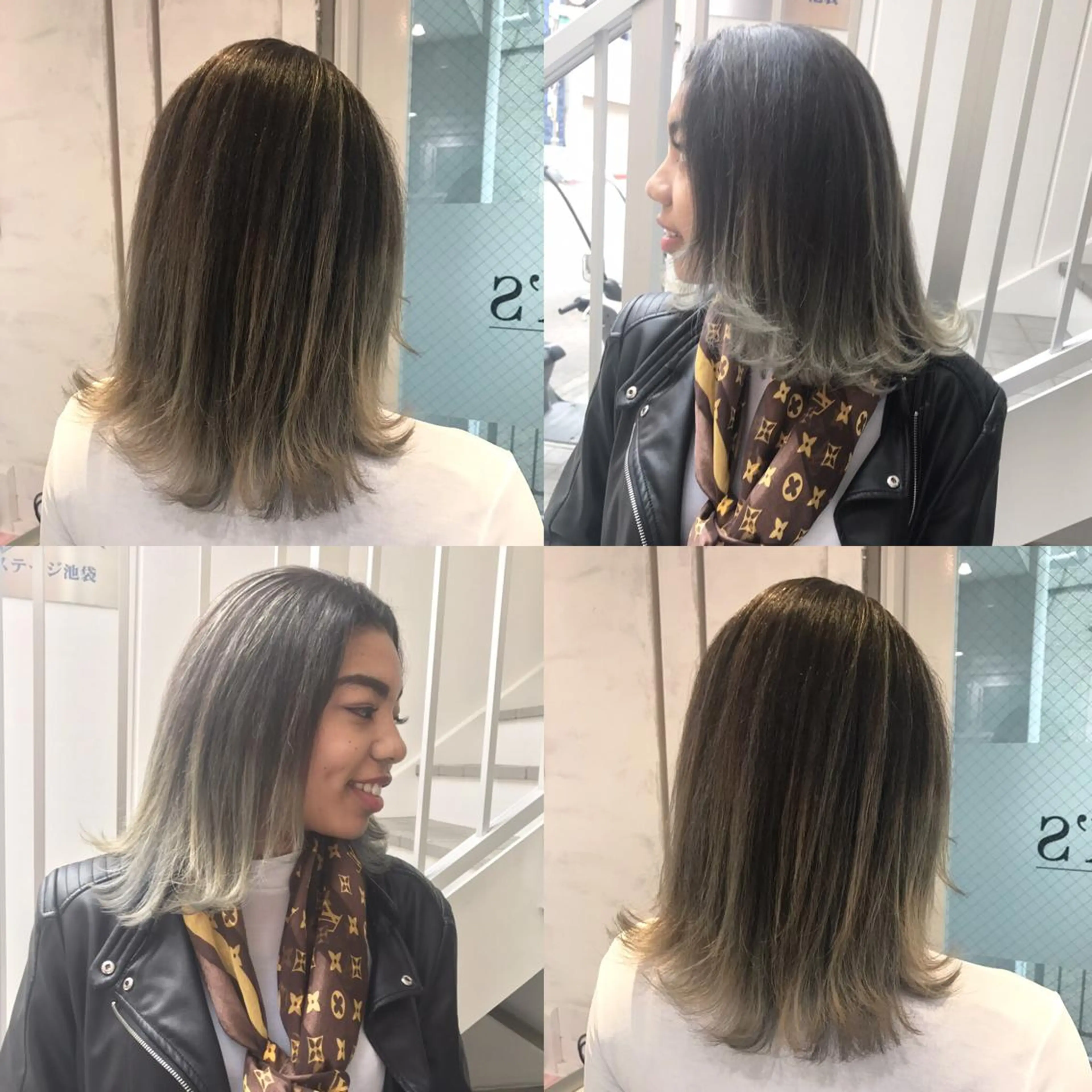 セミロング カラー ヘアアレンジ グラデーションカラー ハイライトカラー ハイライト BANK'S hair所属・💐ケラチン 髪質改善寺坂雄飛💐のヘアスタイル