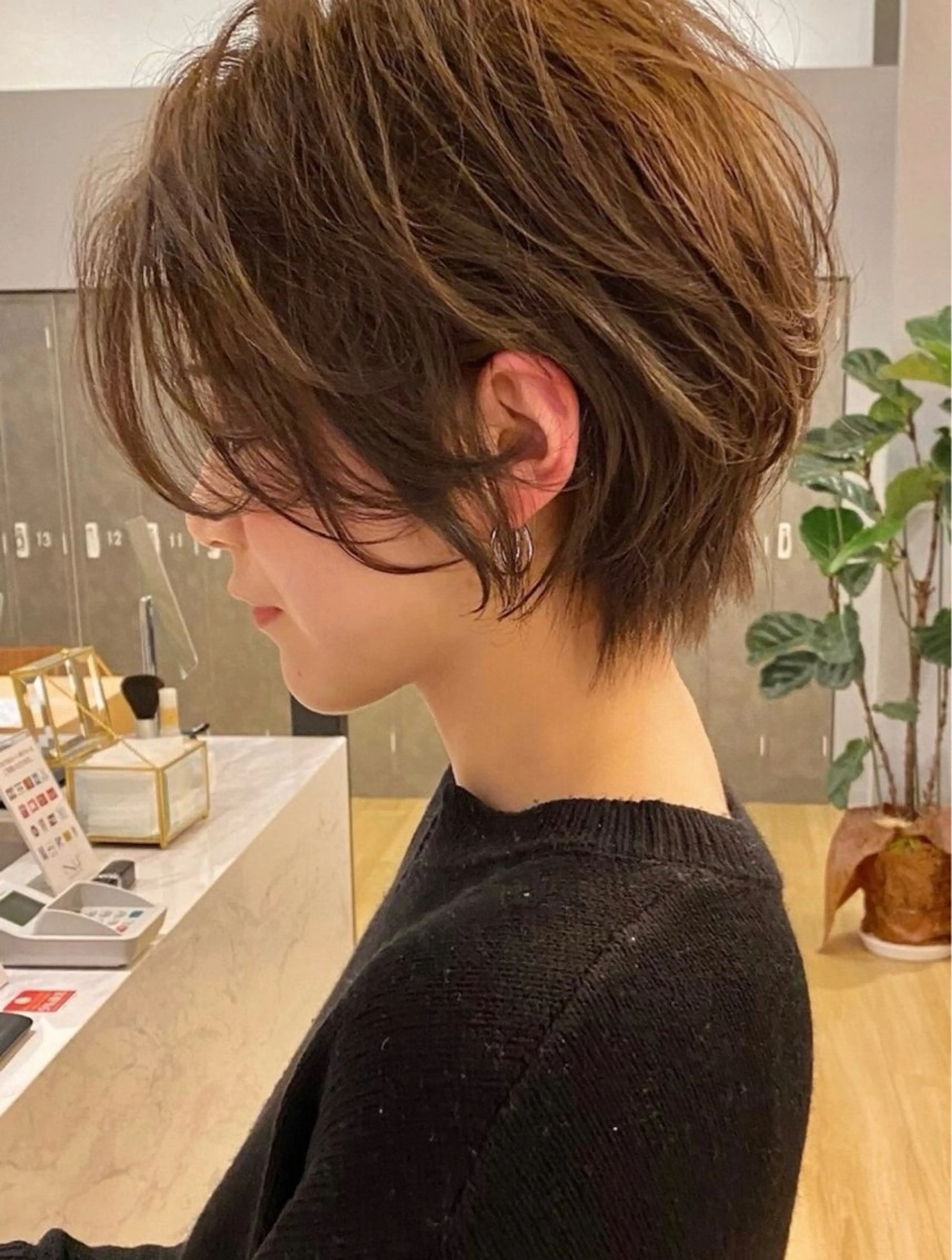 ショート ショートボブ ボブ かきあげバング 髪質改善 オン眉 i.Ehime所属・i.Ehime💫 齋藤  あつきのヘアスタイル