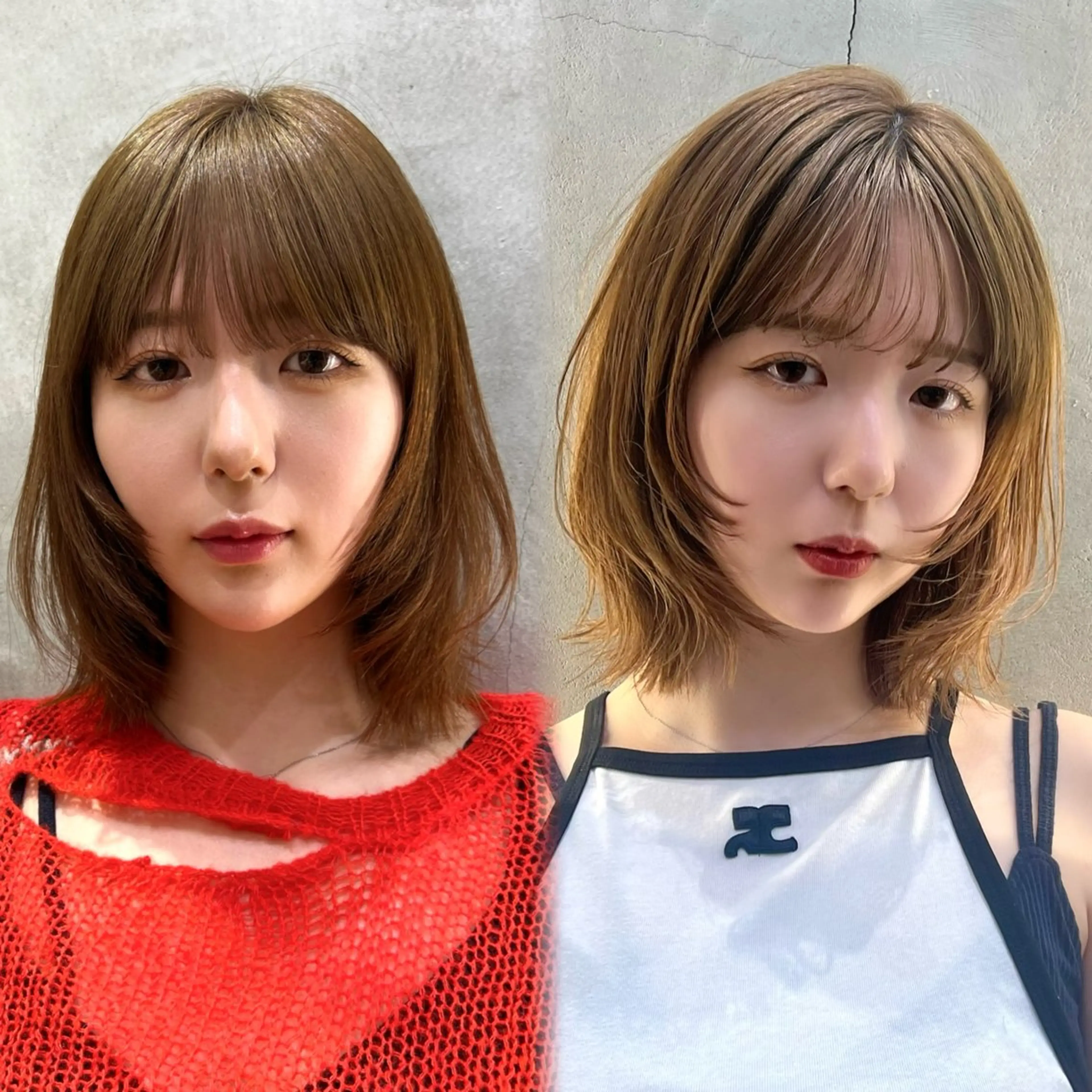 ミディアム レイヤーカット カット ヘアカラー トリートメント 宮嶋 蓮のヘアスタイル