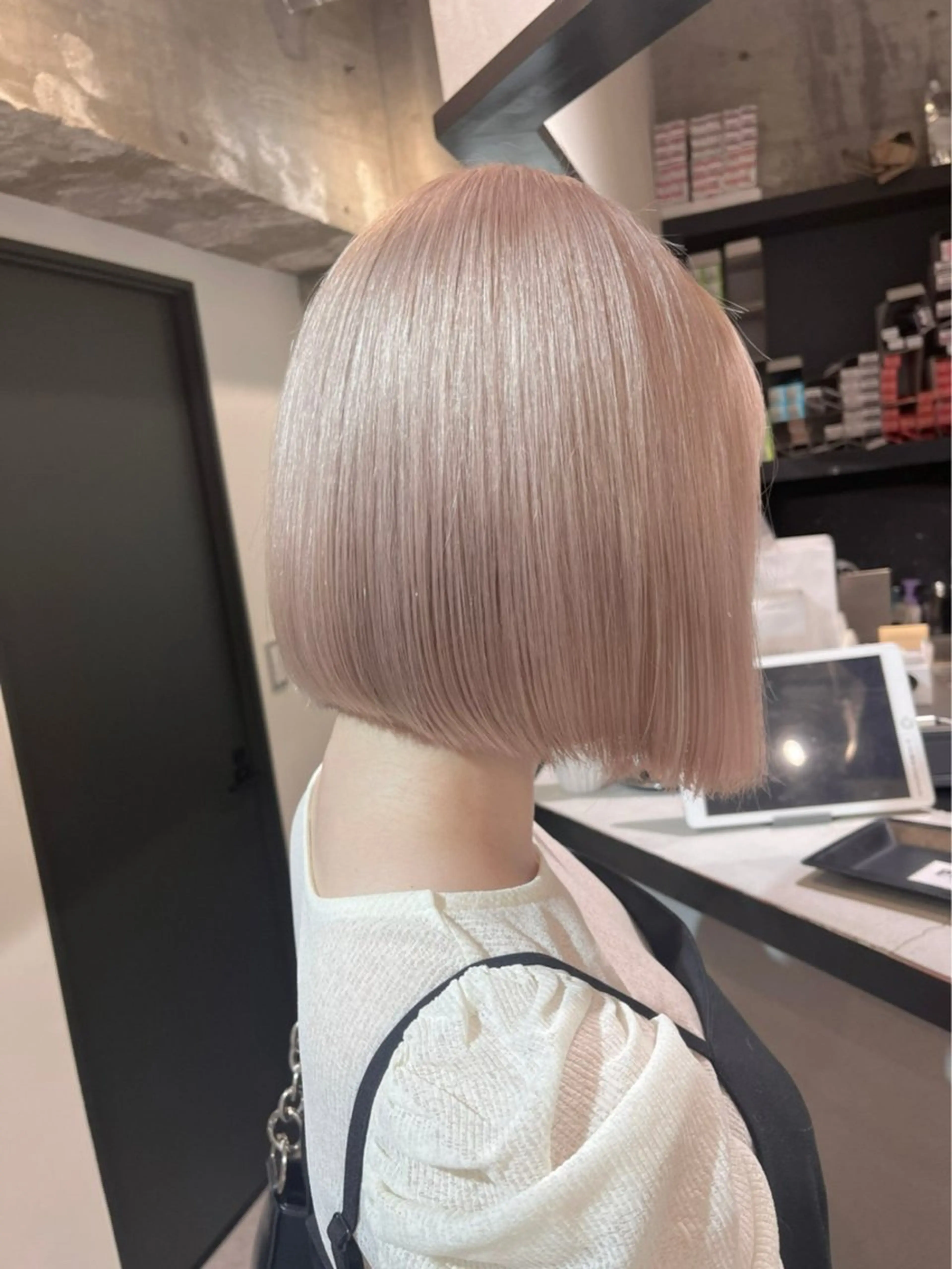 ミディアム カラー ヘアカラー トリートメント PELEshibuya所属・カットモデル様無料 💎saaya💎のヘアスタイル