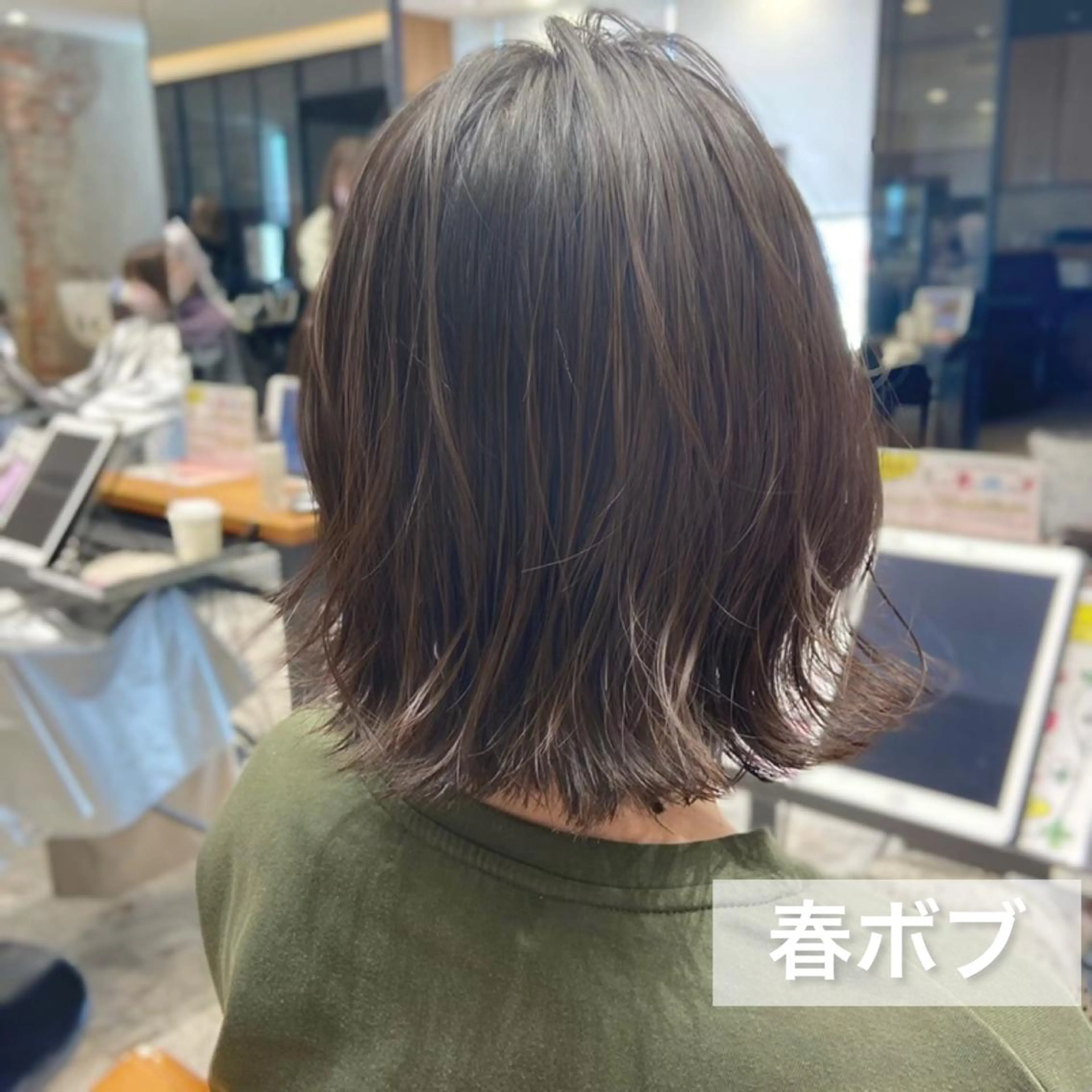 ミディアム カラー パーマ ヘアアレンジ ボブ 似合わせカット Surpass所属・🌈小顔似合わせ SHIHO🌈のヘアスタイル