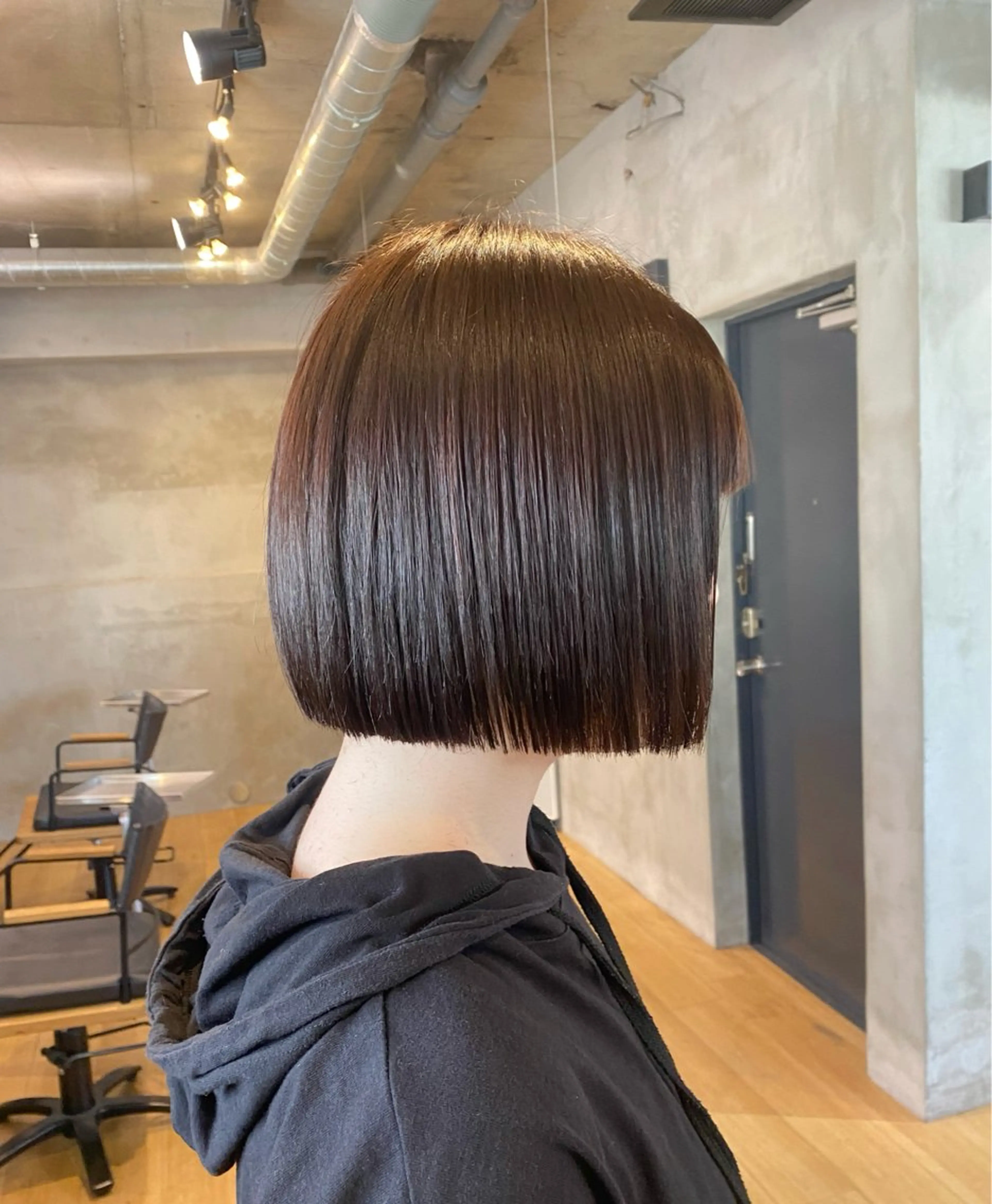 ショート 切りっぱなしボブ ボブ 韓国風ヘア ‪‪❤︎‬韓国ヘア ❤︎/saraのヘアスタイル