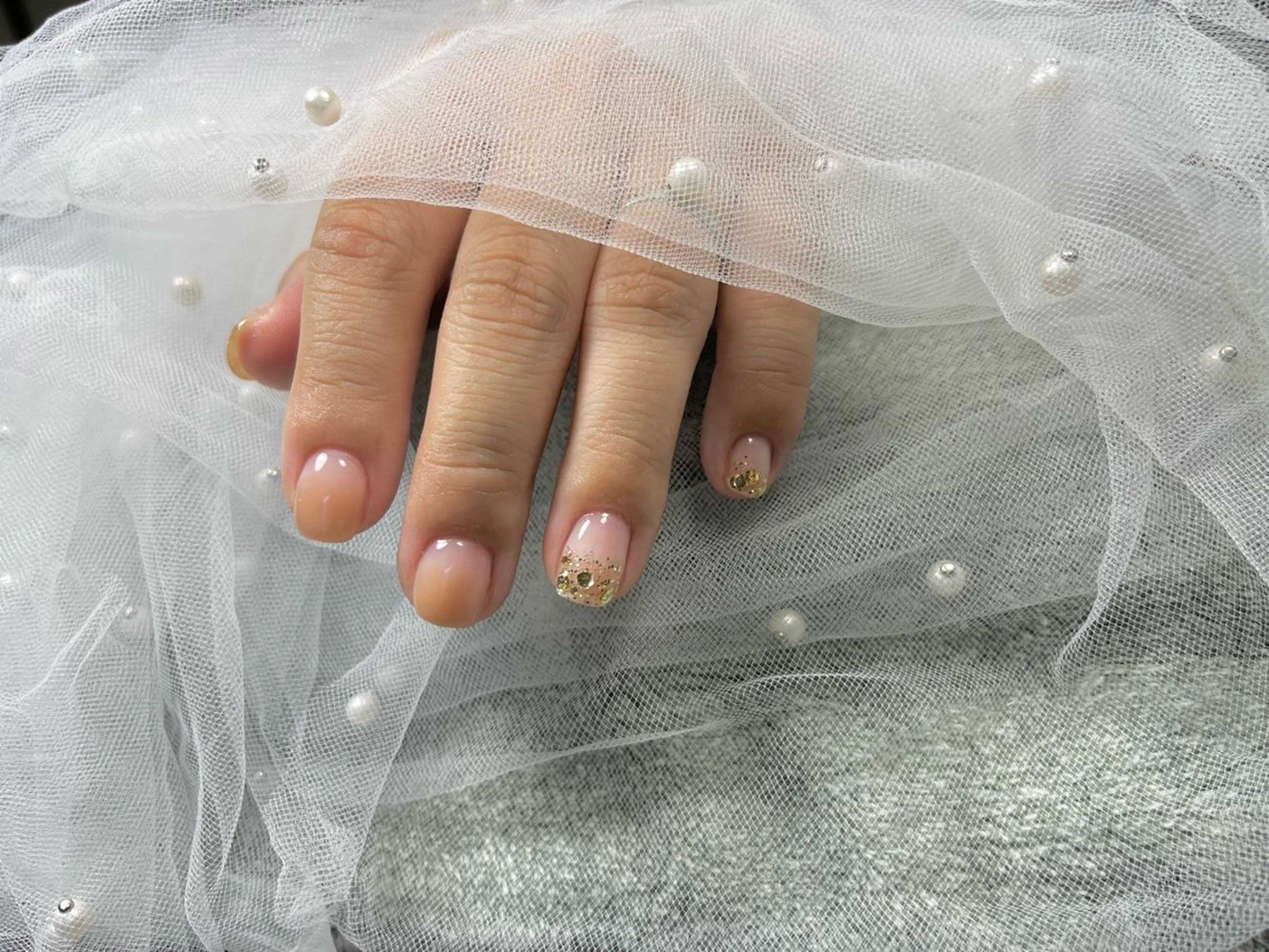 ネイル グラデーション ラメ(グリッター) ラメグラデーション nail salon cherianのネイルデザイン