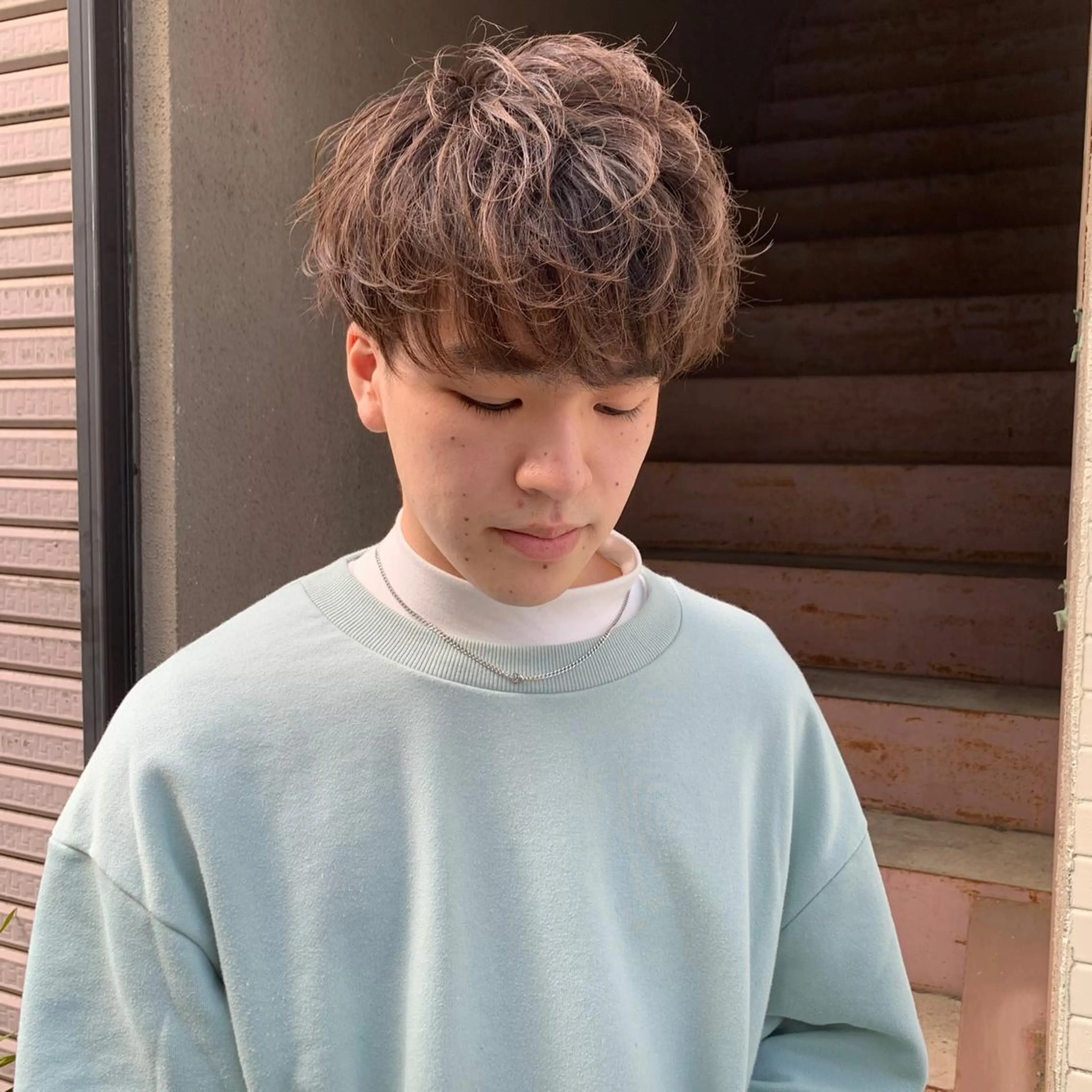 ショート カラー メンズ マッシュ メンズパーマの達人 🌟川内絵人のヘアスタイル