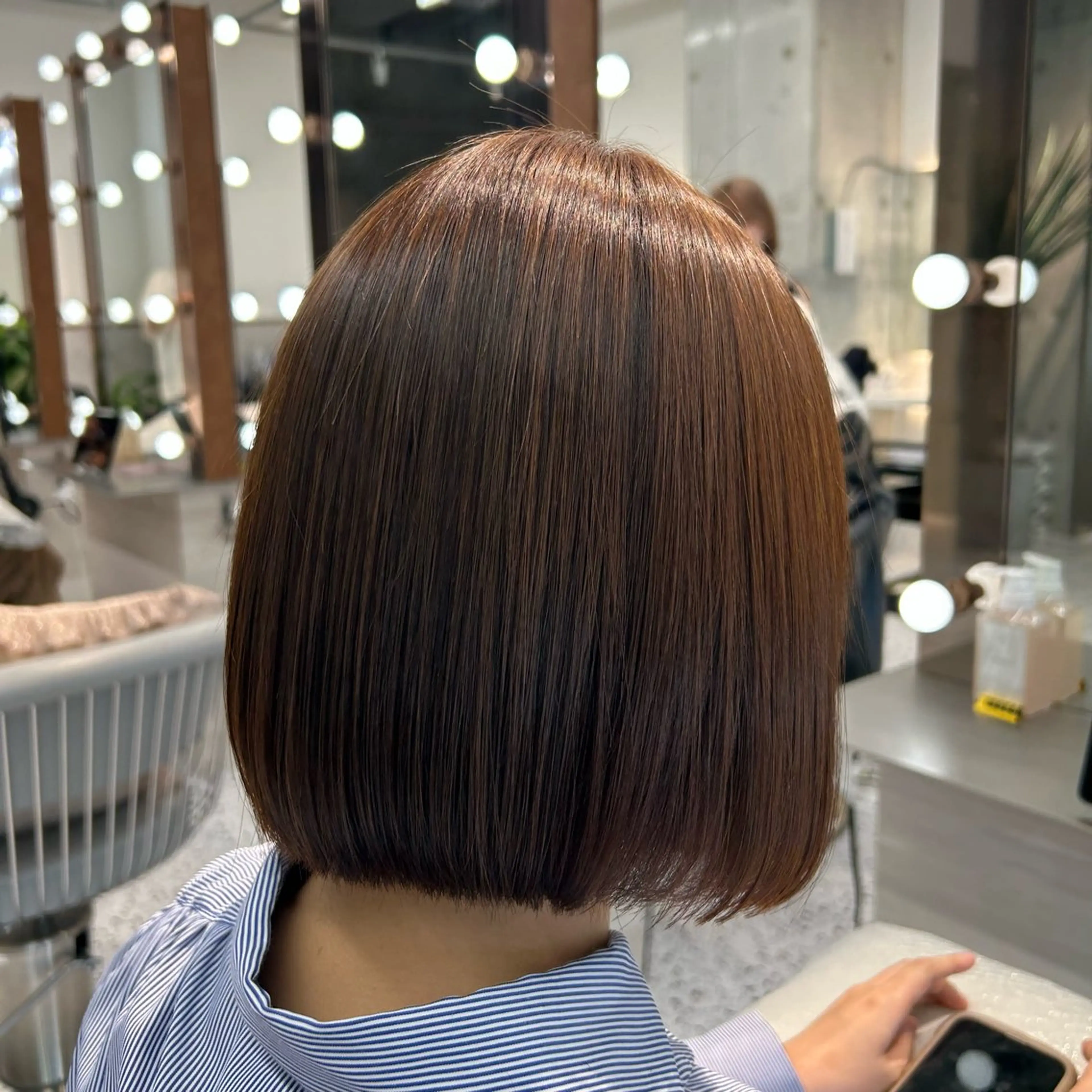 ミディアム カラー 切りっぱなしボブ ボブレイヤー アッシュ アッシュブラウン ベージュカラー ボブ/髪質改善 jionのヘアスタイル