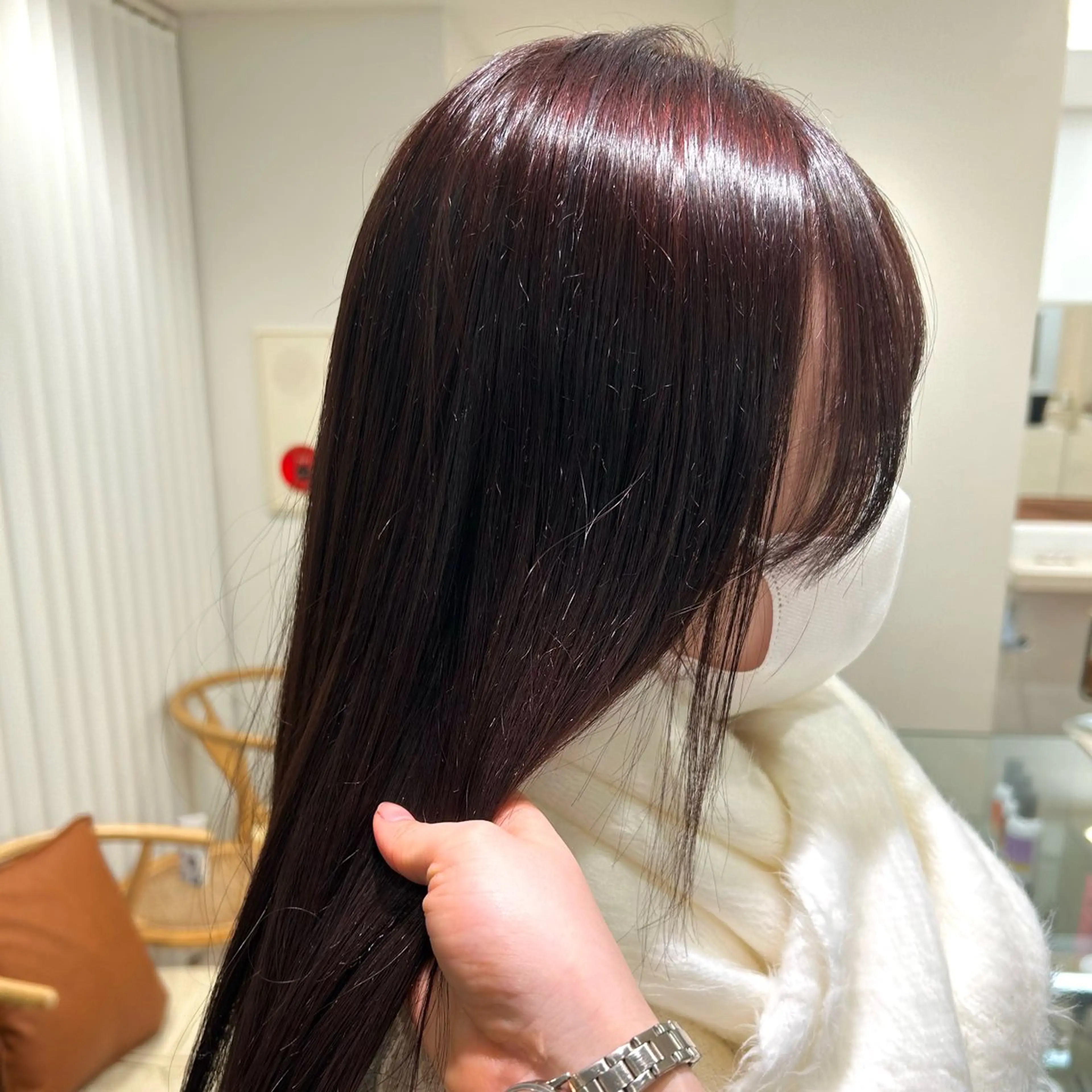 ロング カラー ブリーチ ダブルカラー ブリーチなしカラー レッドカラー ヘアカラー 透明感/明るめ ヘア/kazui🐈のヘアスタイル