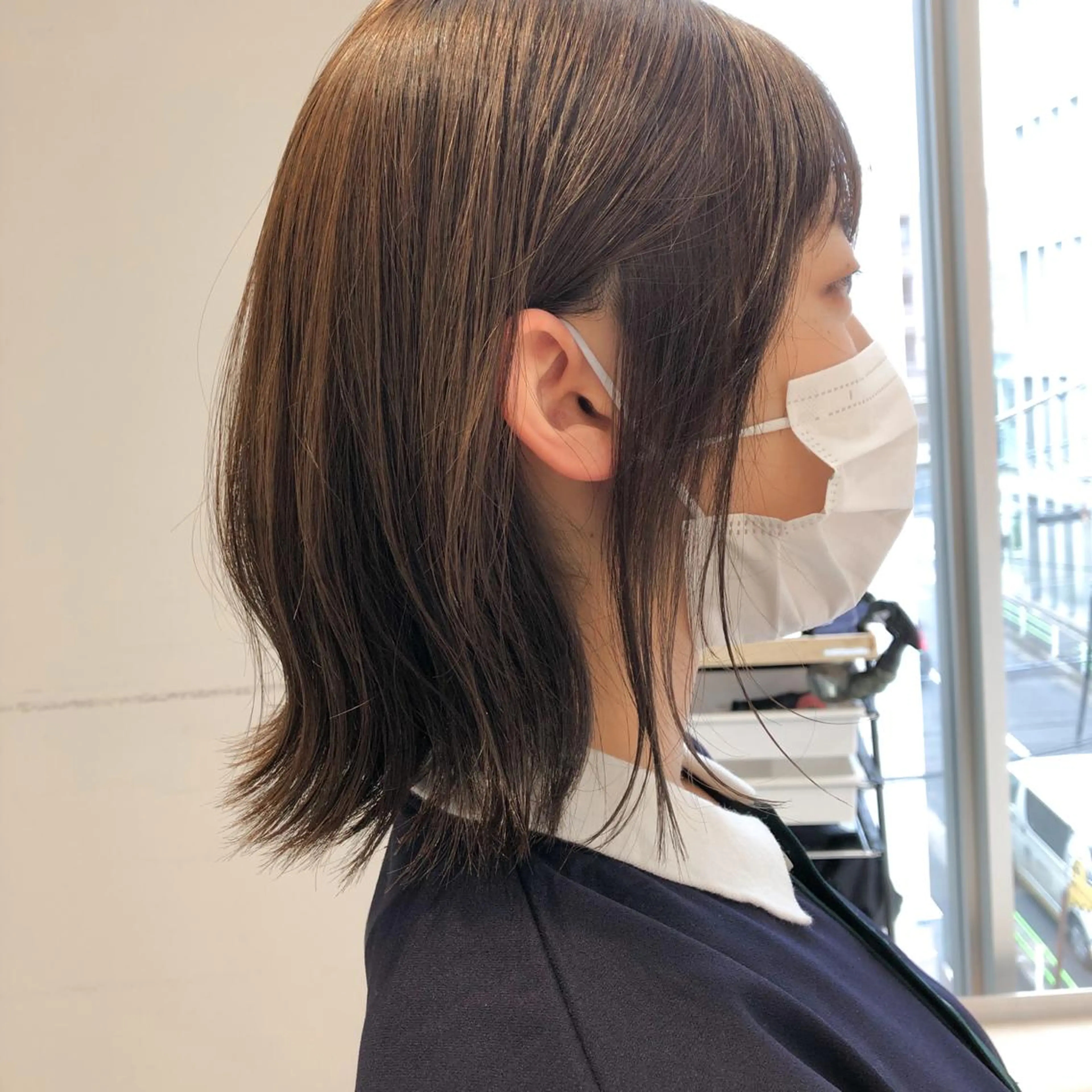 ミディアム カラー ボブ 佐藤 侑哉のヘアスタイル