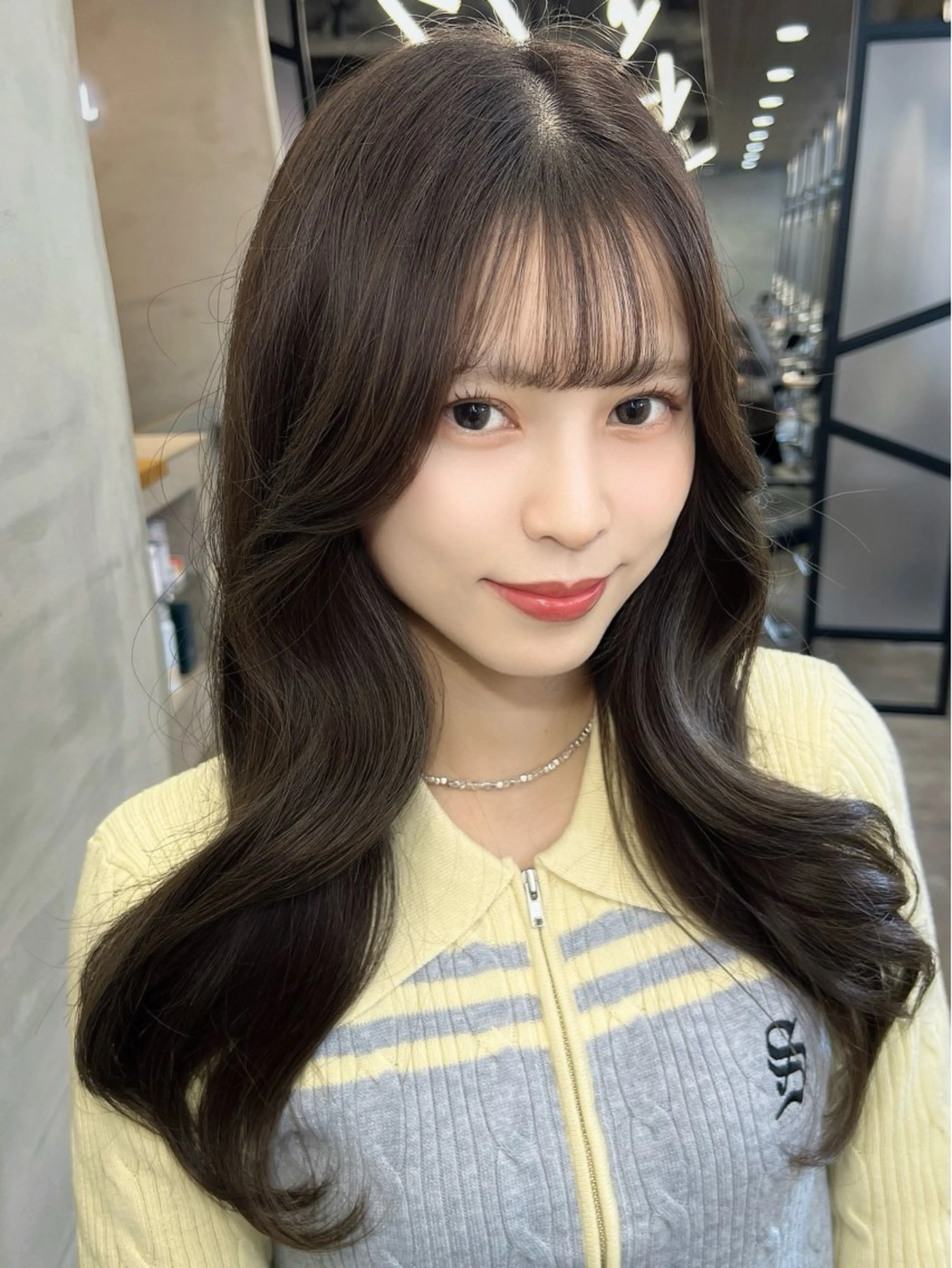 セミロング カラー ブラウンカラー モカブラウン 韓国風ヘア カット ヘアカラー トリートメント 艶カラー/髪質改善 /韓国レイヤー/千葉のヘアスタイル