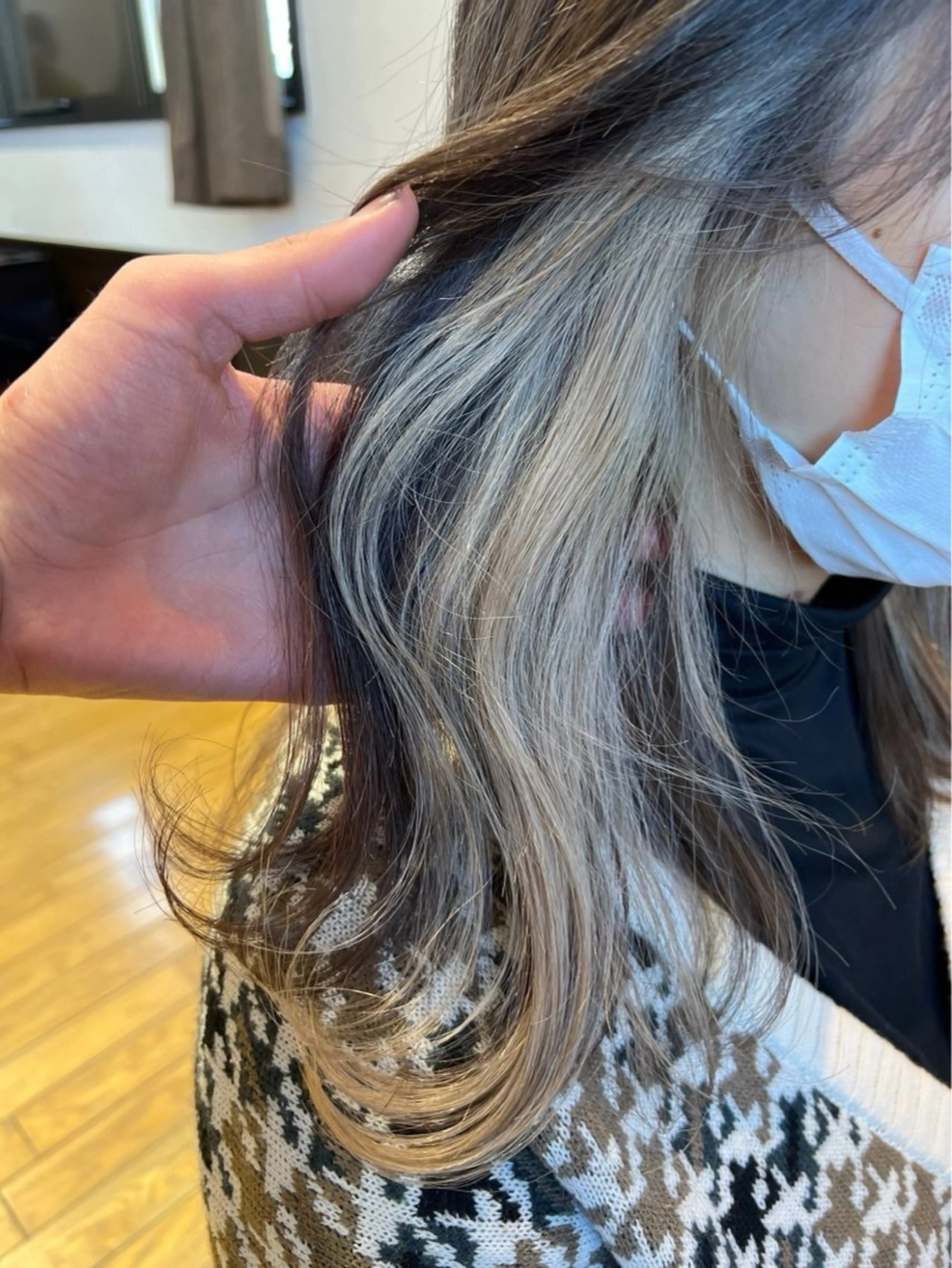 カラー デザインカラー インナーカラー 艶カラー/メンズ スタイル/いくののヘアスタイル