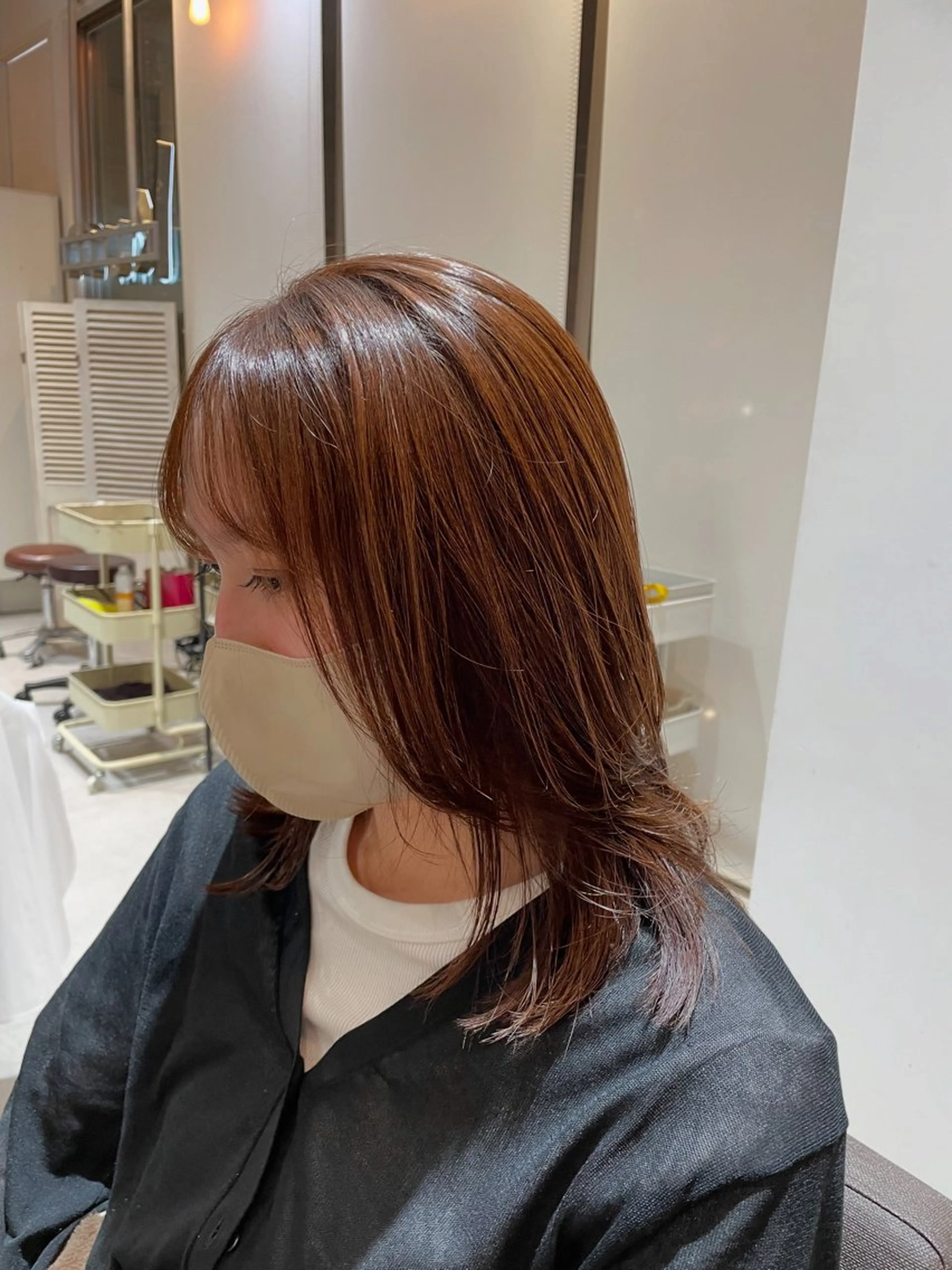 セミロング レイヤーカット ヘアカラー 大橋 広人のヘアスタイル
