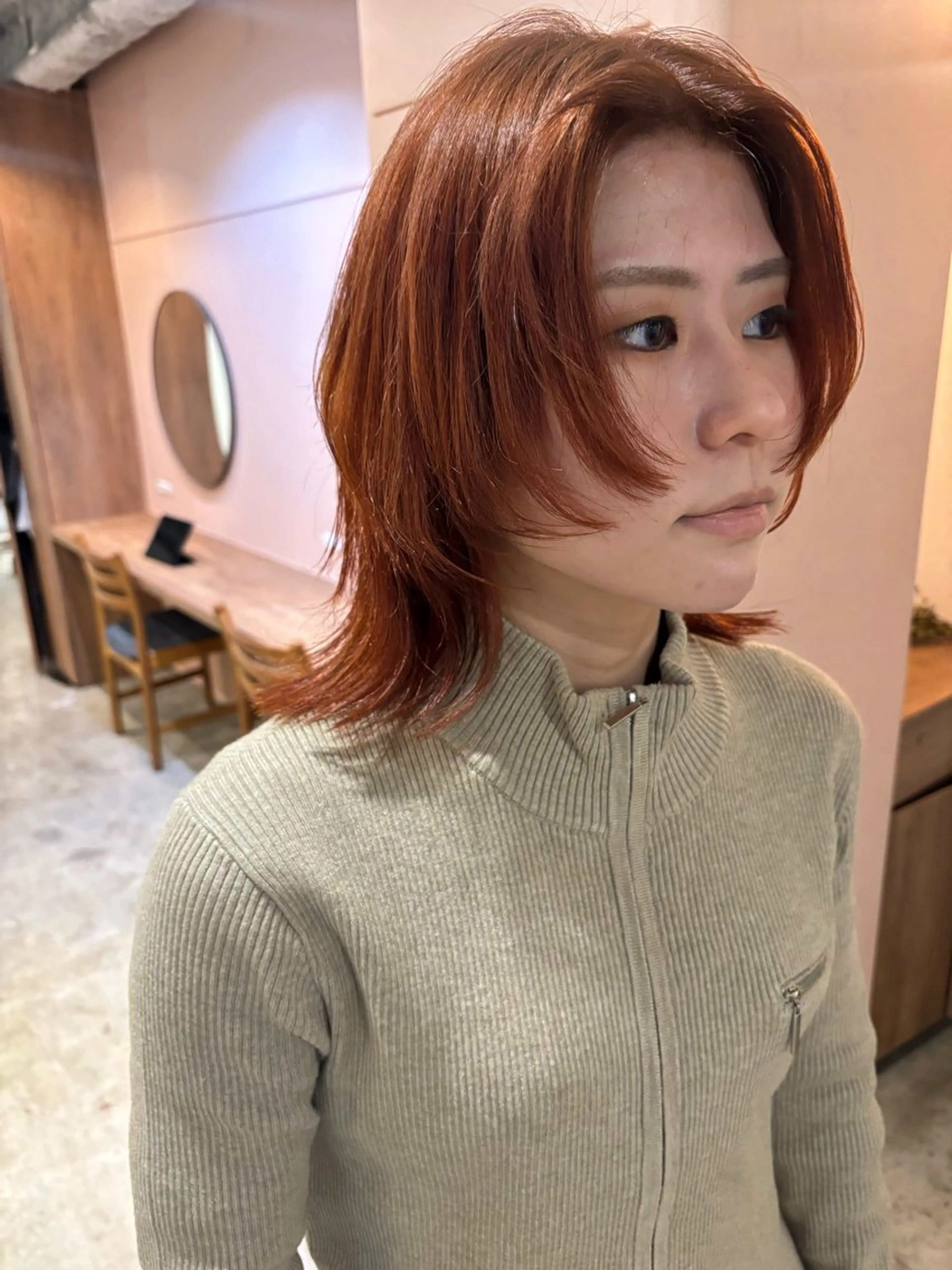 ミディアム カラー ヘアカラー トリートメント Hayashi Shioriのヘアスタイル