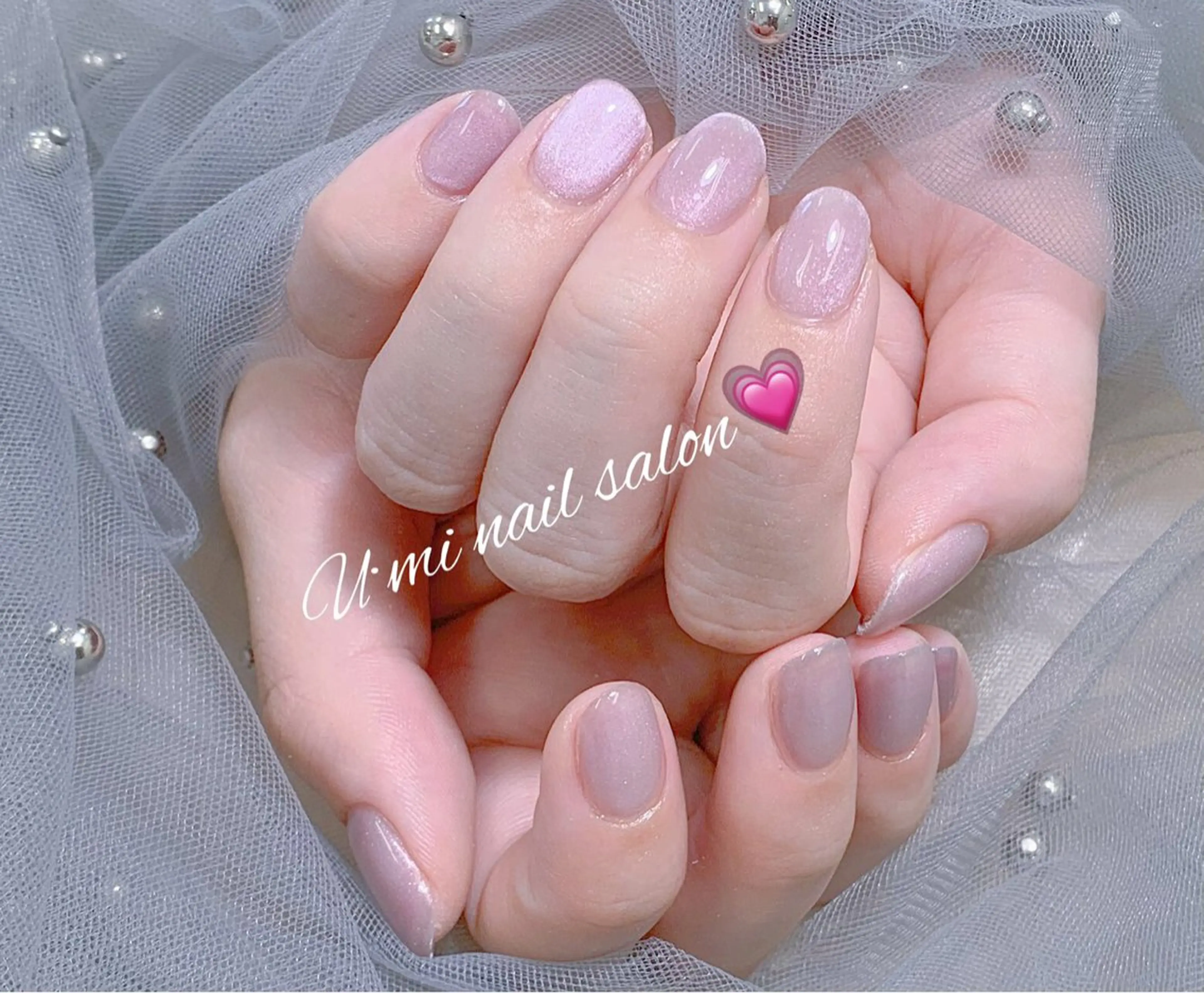 ネイル マグネットネイル マグネットワンカラー ワンカラーネイル Ｕ·Mi nail salon所属・u・mi  パラジェルのネイルデザイン