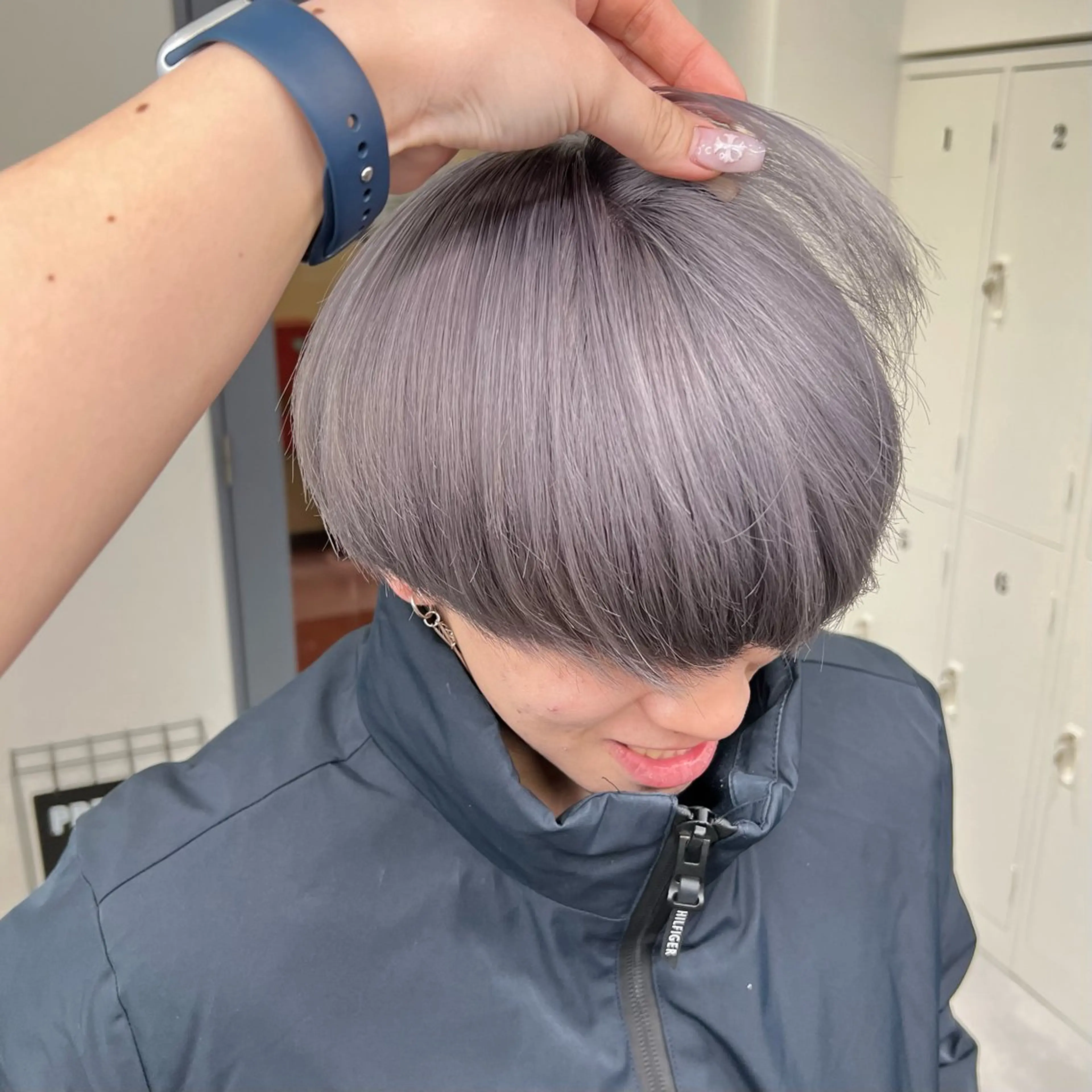 ショート カラー ブリーチ 透明感カラー デザインカラー ダブルカラー ハイトーンカラー カットモデル募集 八王子/kyocoのヘアスタイル