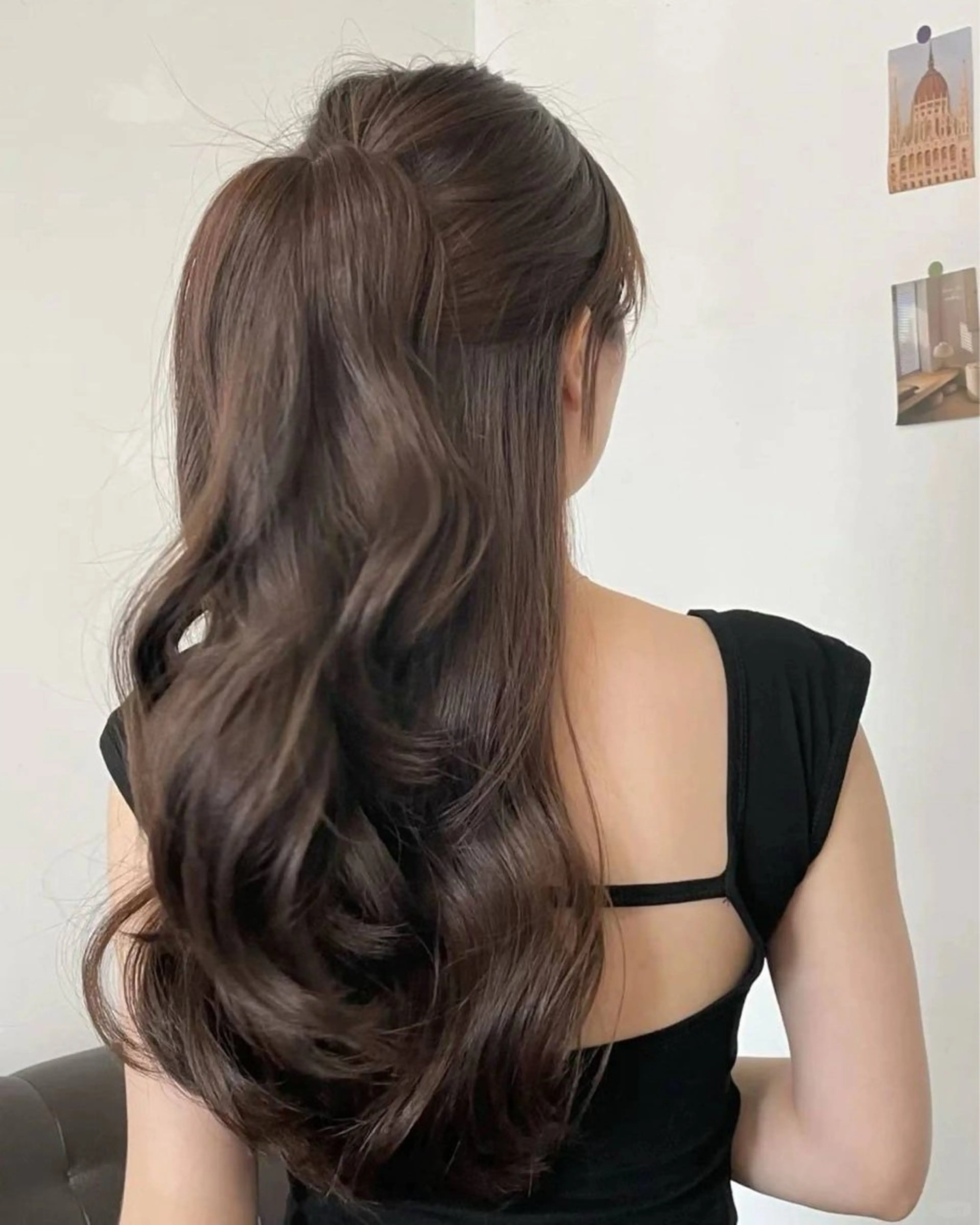 ロング カット ヘアカラー 🤍韓国暗髪 レイヤー🤍きょうのヘアスタイル