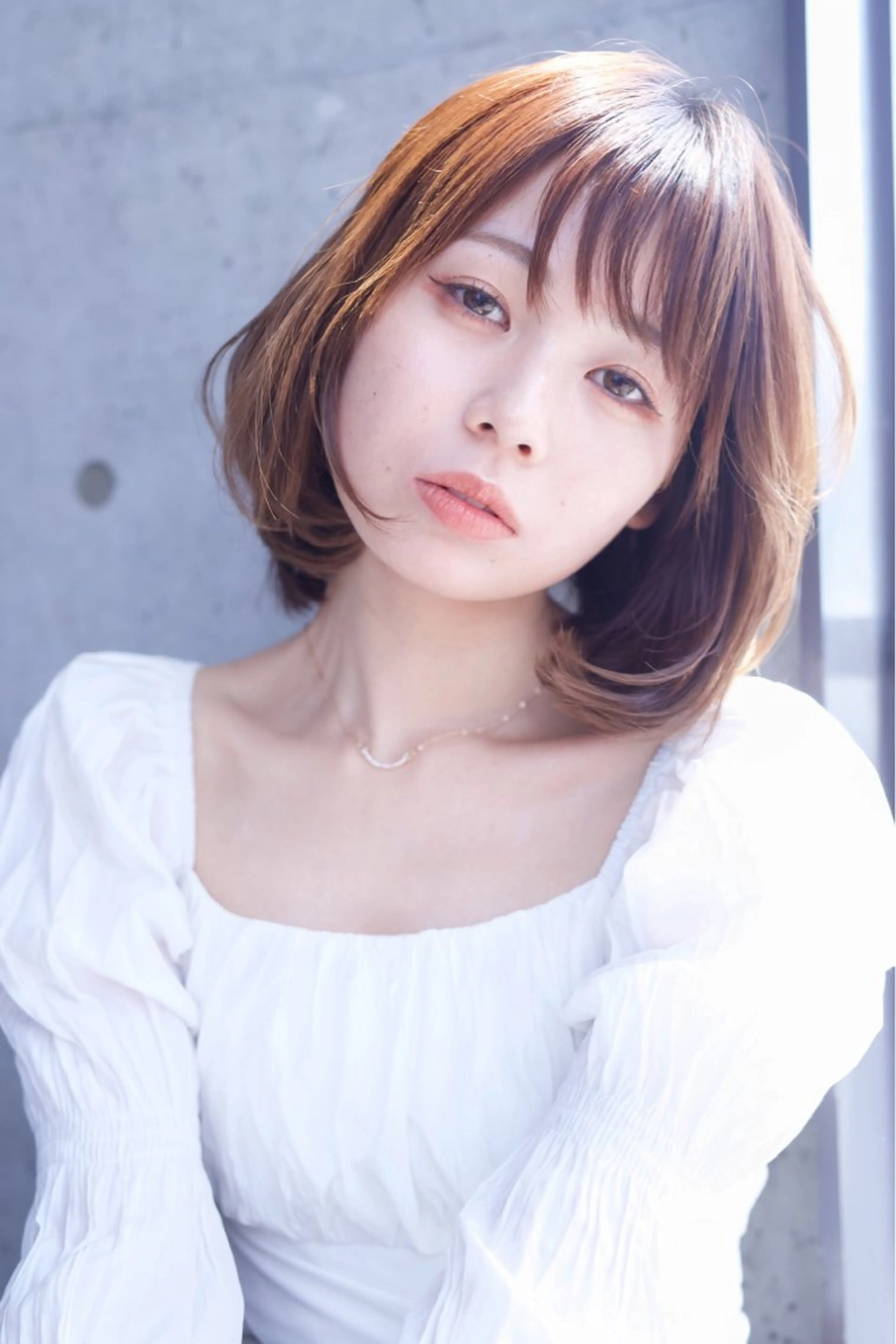 透明感カラー+色持ちUPトリートメントの写真