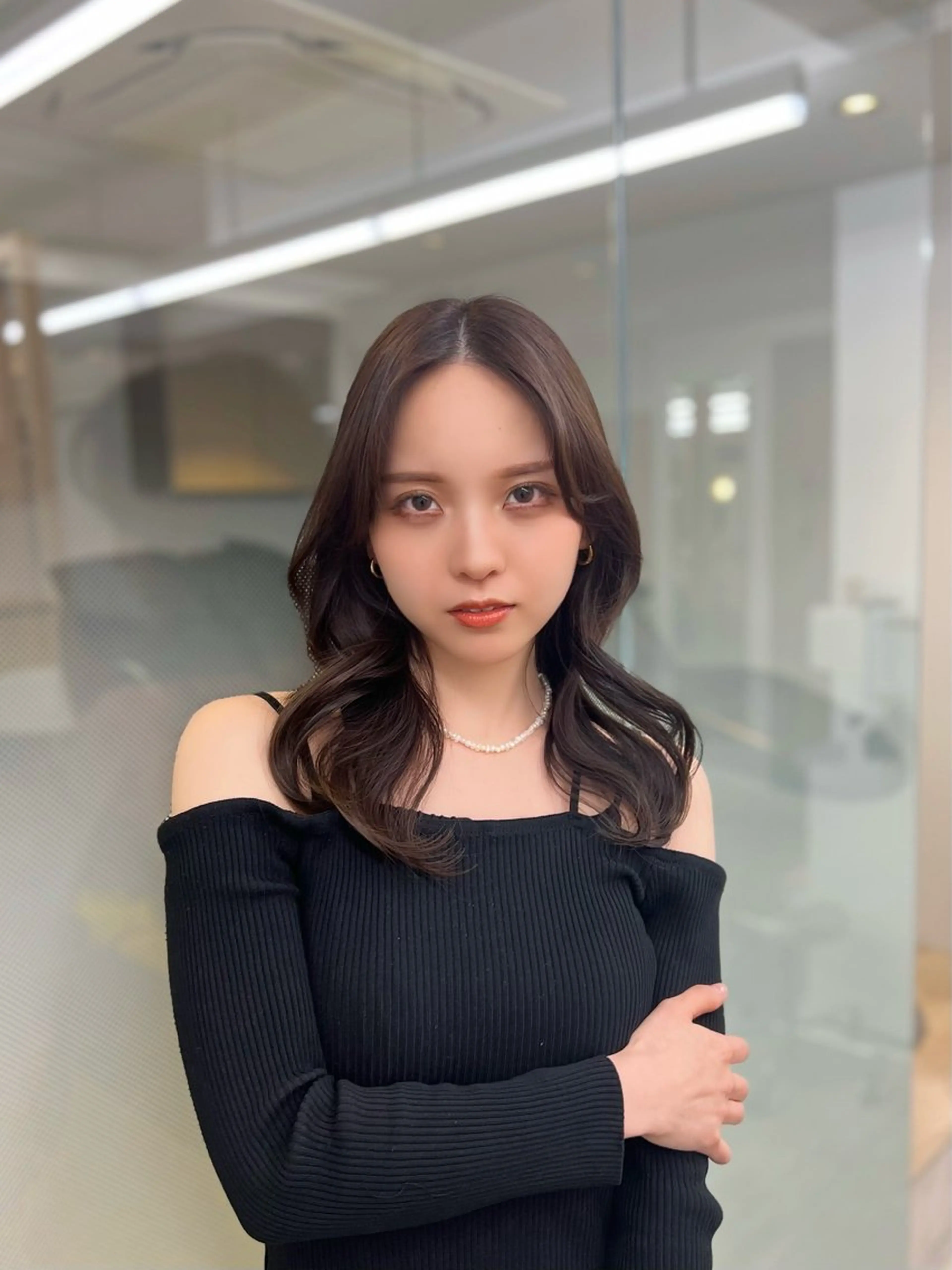 セミロング カラー グレージュ レイヤー/髪質改善 DAISUKEのヘアスタイル