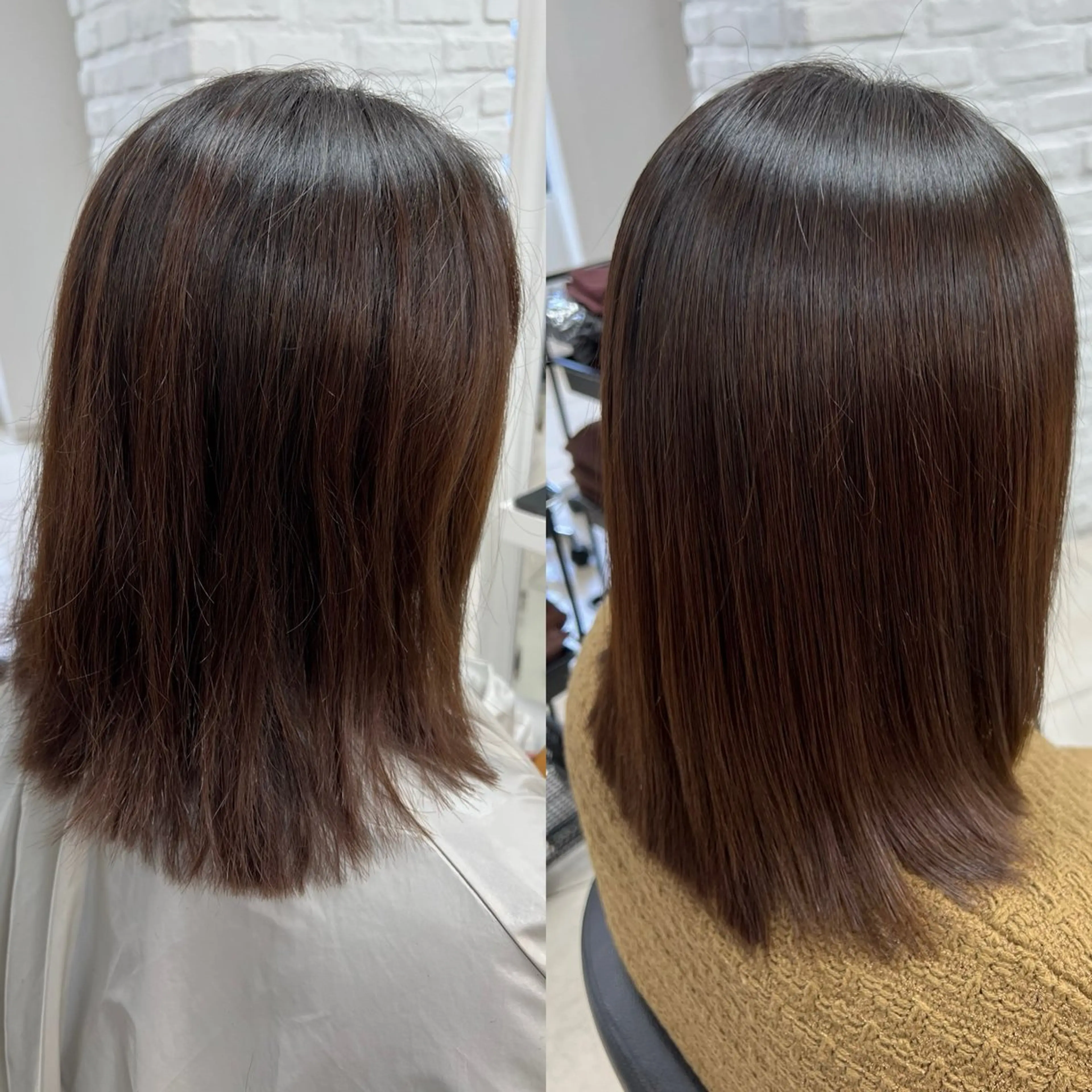 セミロング パーマ カット 縮毛矯正 トリートメント 染野 匠のヘアスタイル