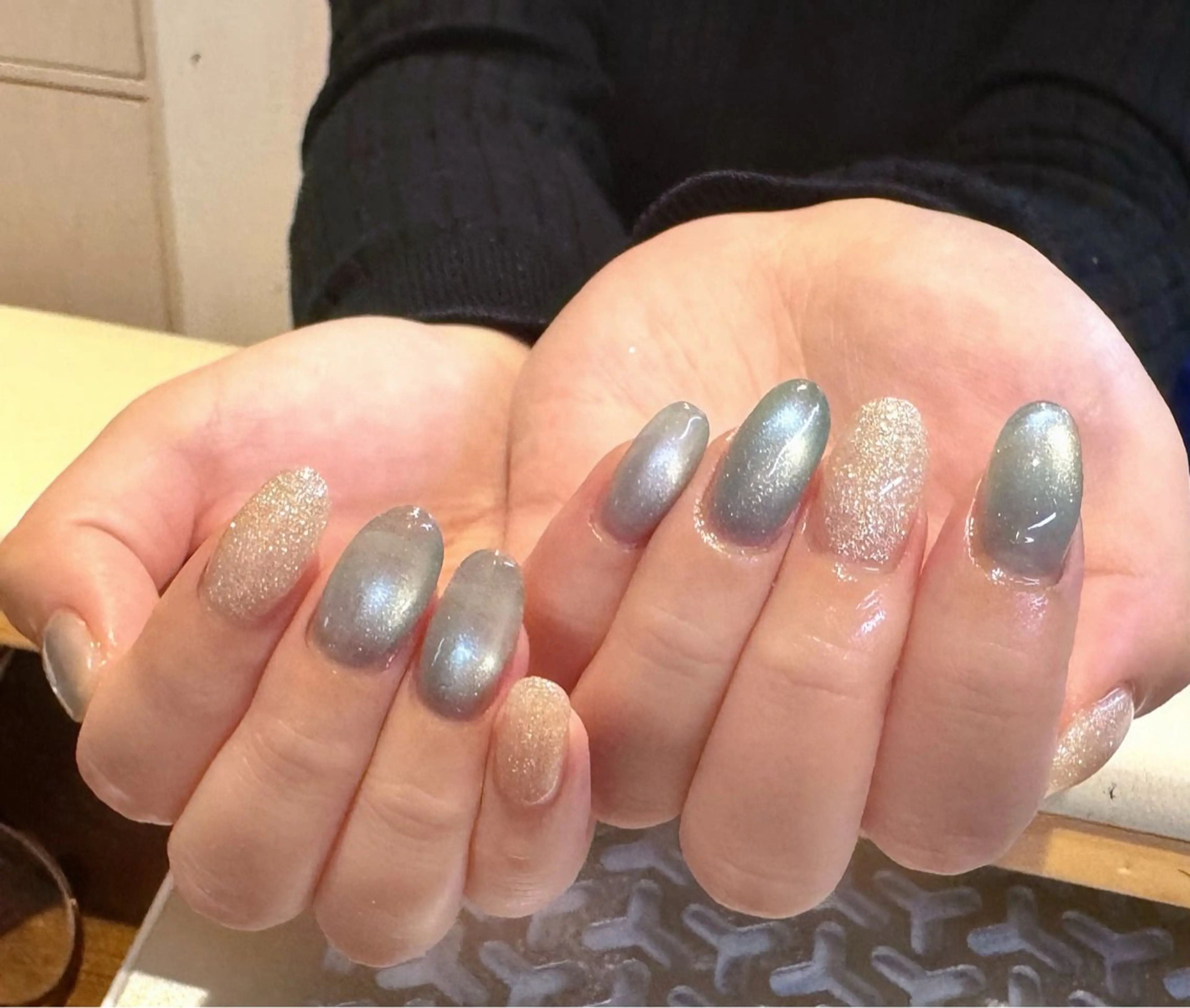 ネイル ニュアンスネイル シンプルネイル 冬ネイル ハンドネイル RinRin　nail所属・孔 ジンシェンのネイルデザイン