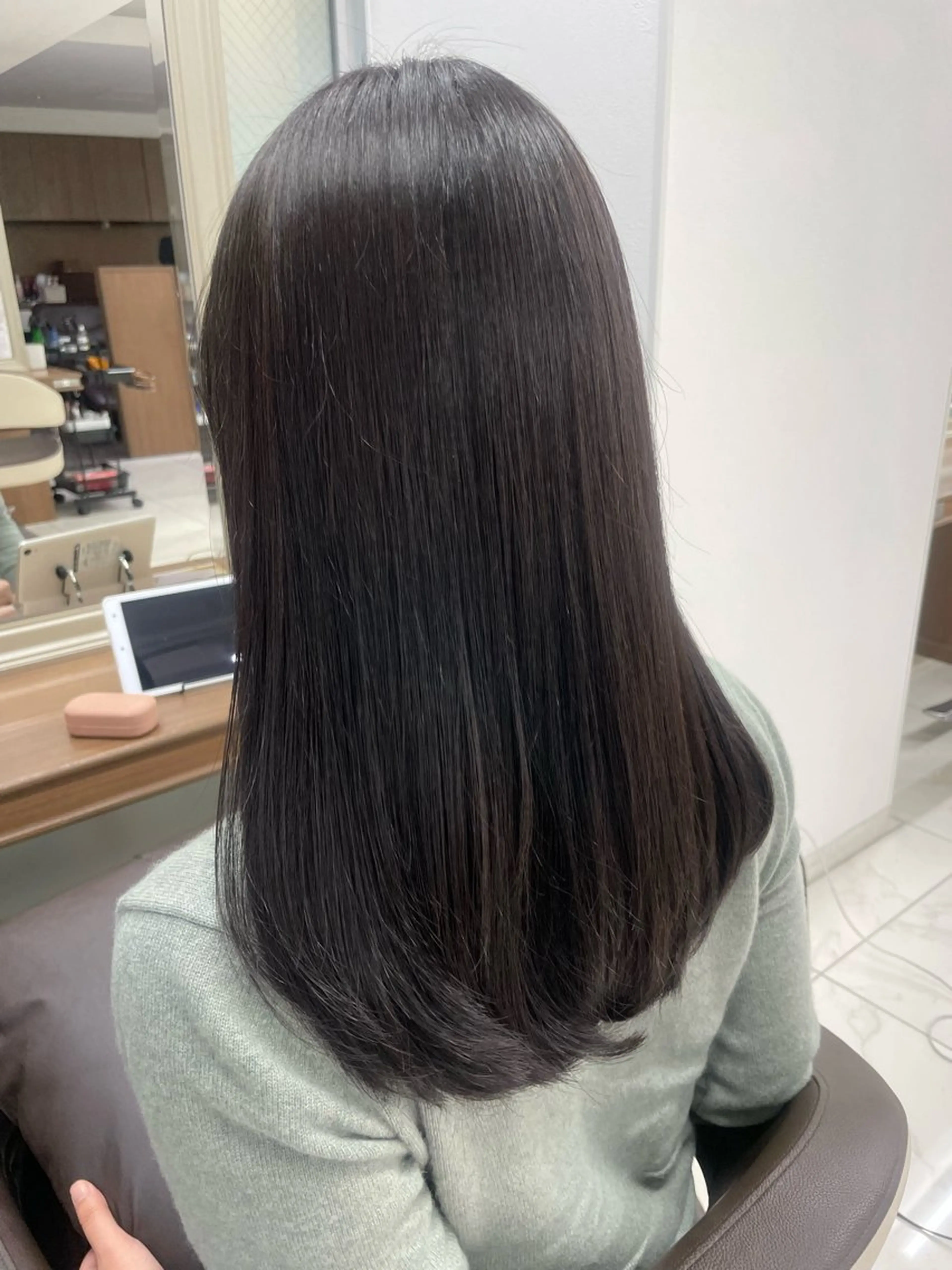 セミロング カラー パーマ カット ヘアカラー 縮毛矯正 福島成美/髪質改善 縮毛矯正/カラーのヘアスタイル