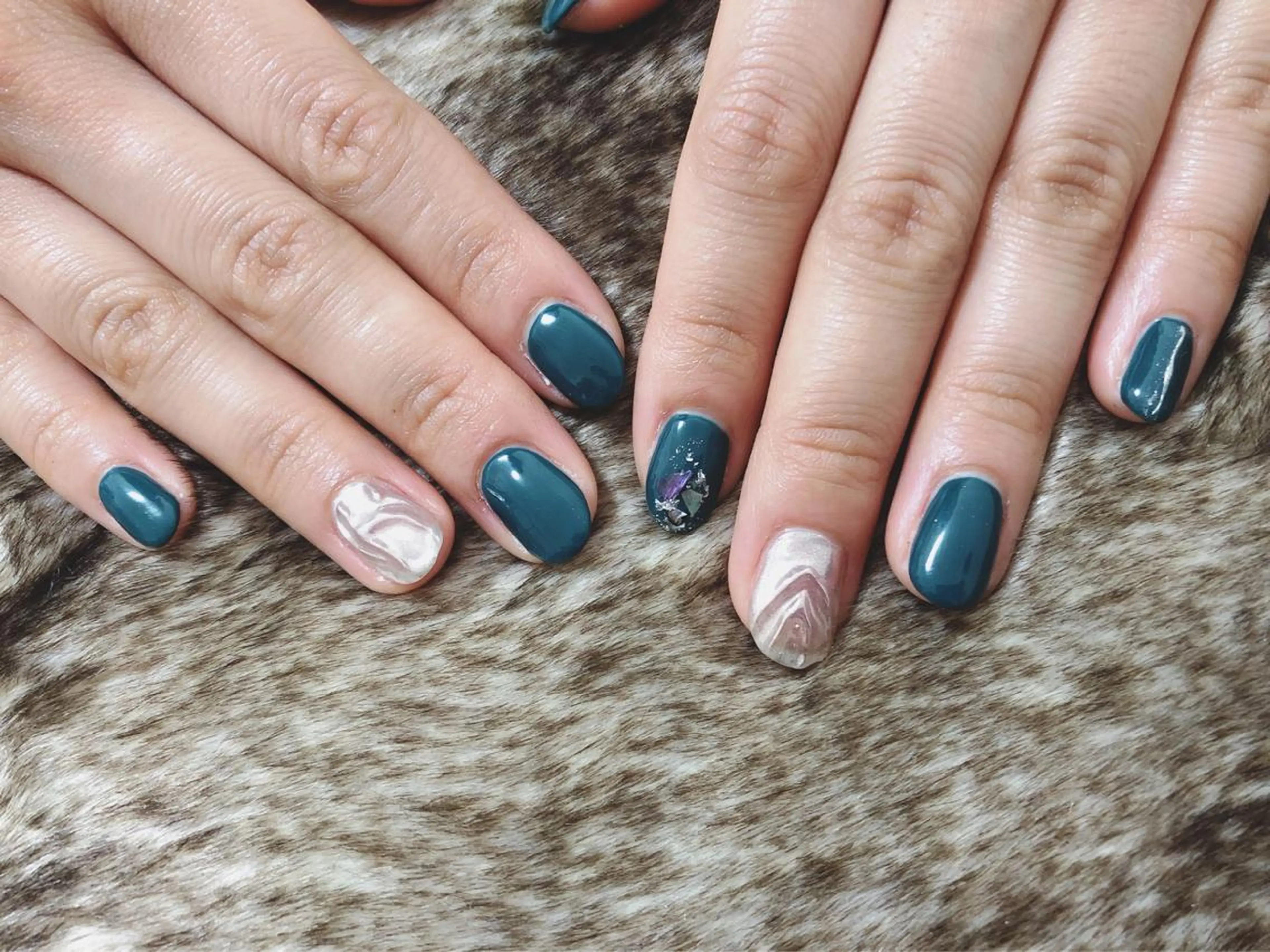 ネイル ミラーネイル ワンカラーネイル kiki nail 二子玉川のネイルデザイン