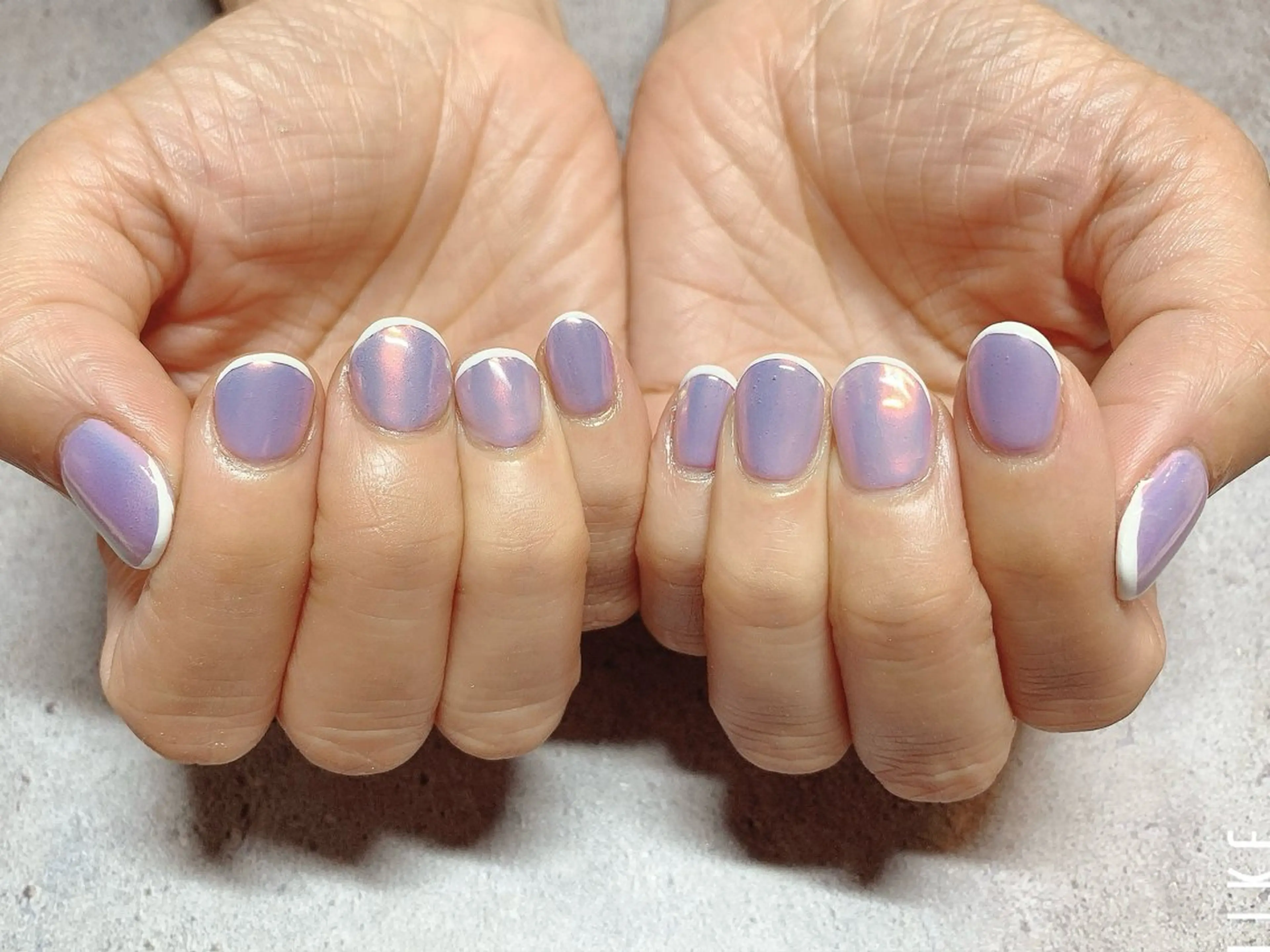 ネイル オーロラネイル フレンチネイル オレンジ takamin._.nail所属・t. takamiのネイルデザイン
