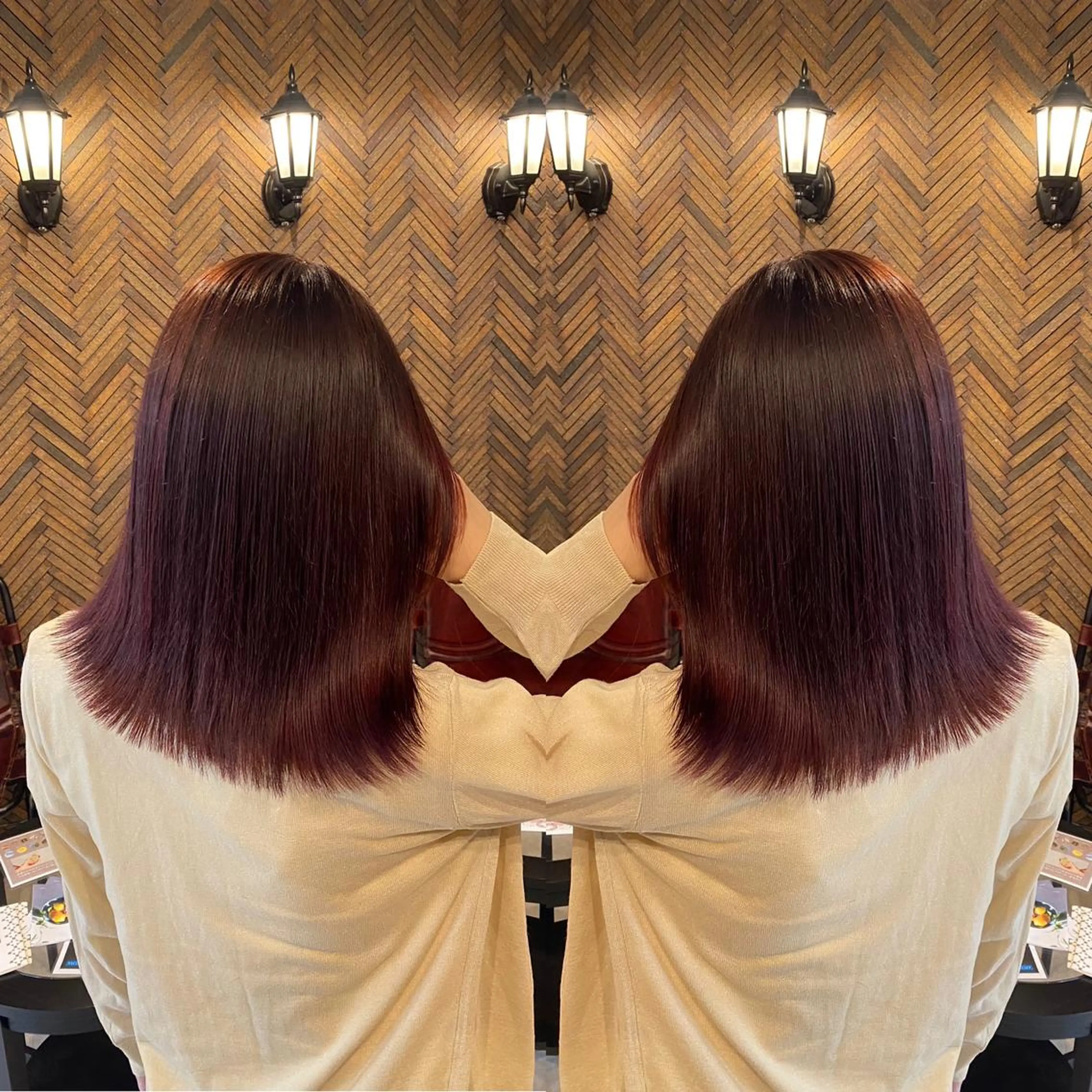セミロング カラー カット トリートメント tocca 💜石田愛結💜のヘアスタイル