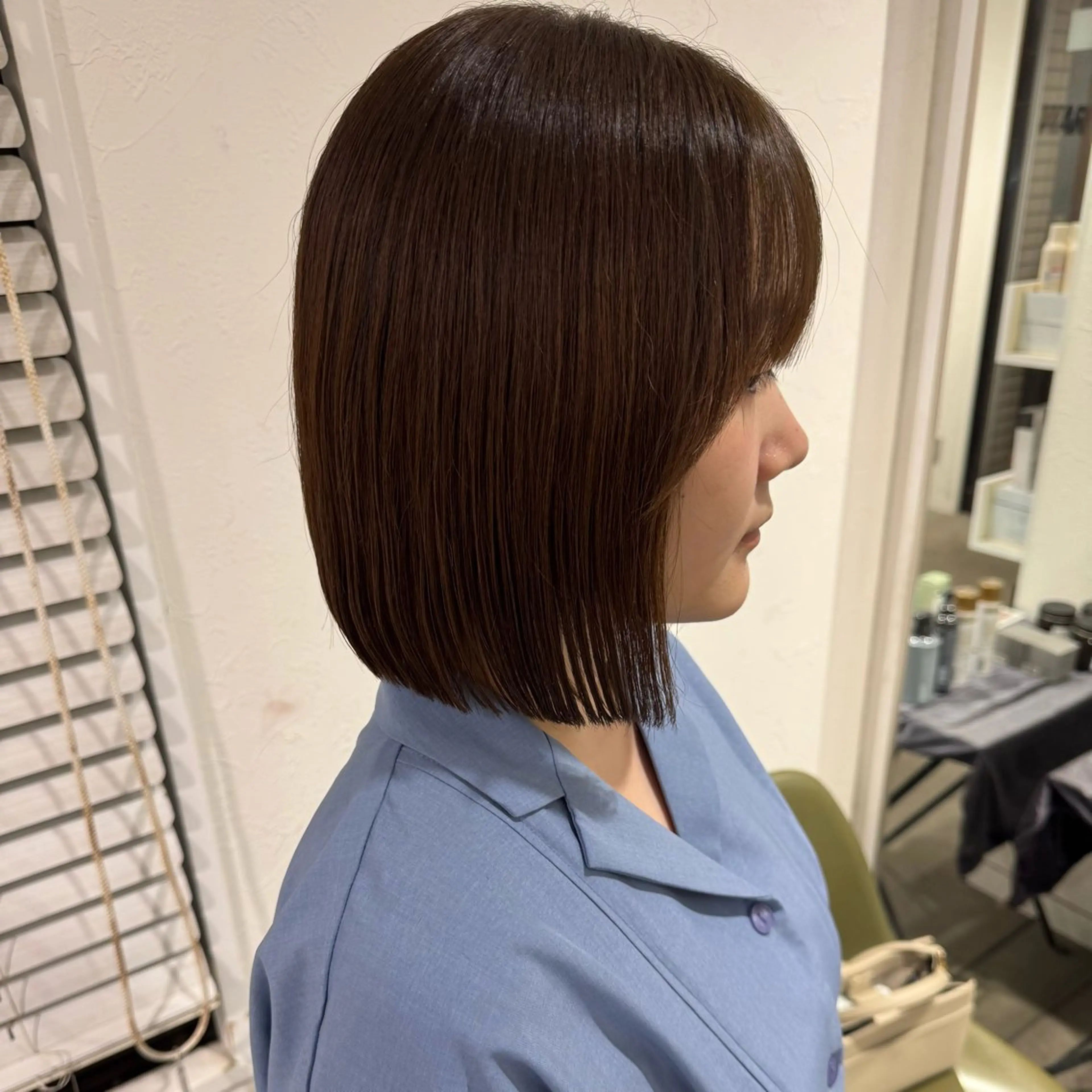 ショート カラー 切りっぱなしボブ ブラウンカラー オレンジ ボブ カット ヘアカラー 艶カラー/カット AYANO 💗🪽のヘアスタイル