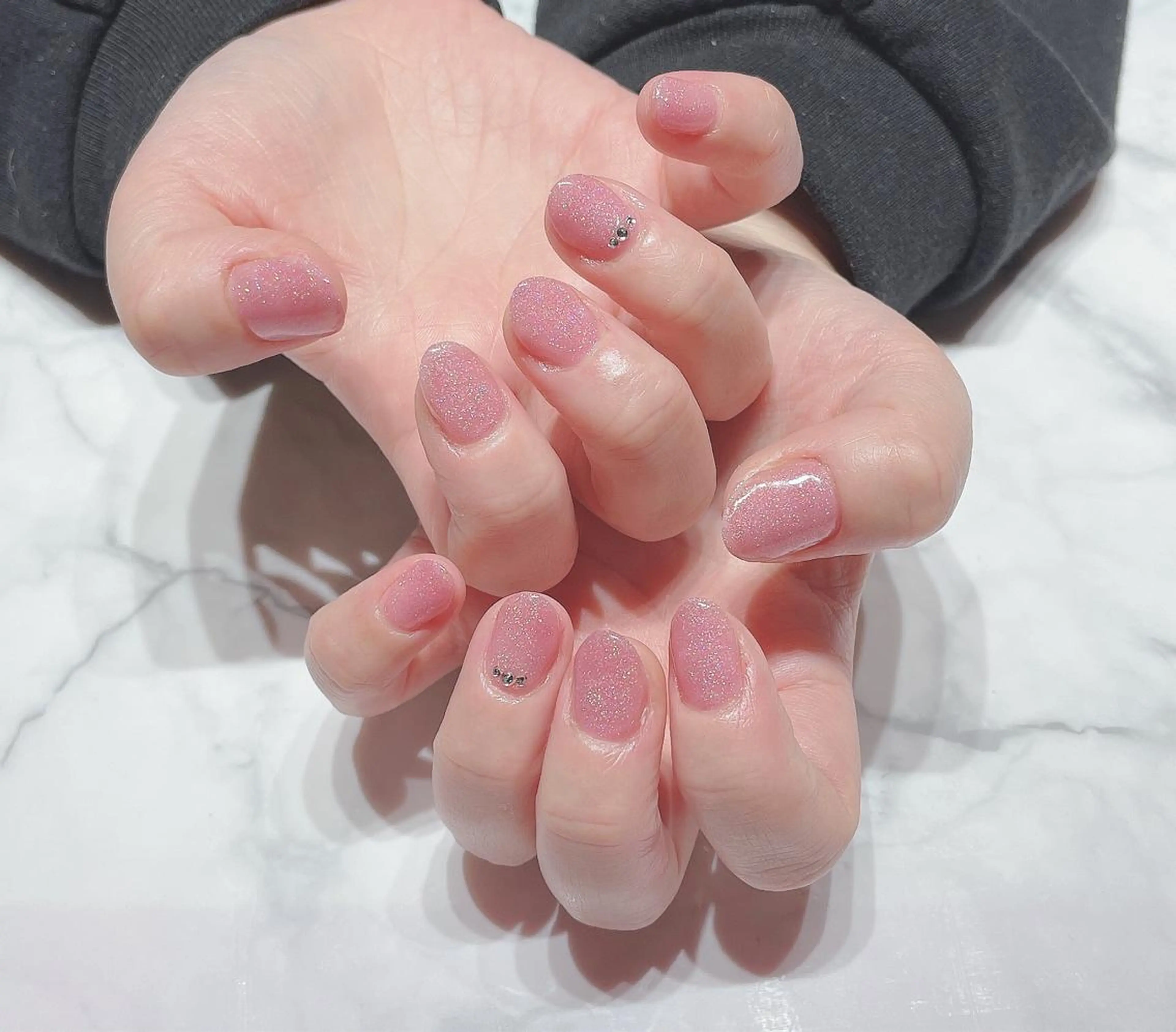 ネイル ラメ(グリッター) ワンカラーネイル ネイルサロン Belleのネイルデザイン