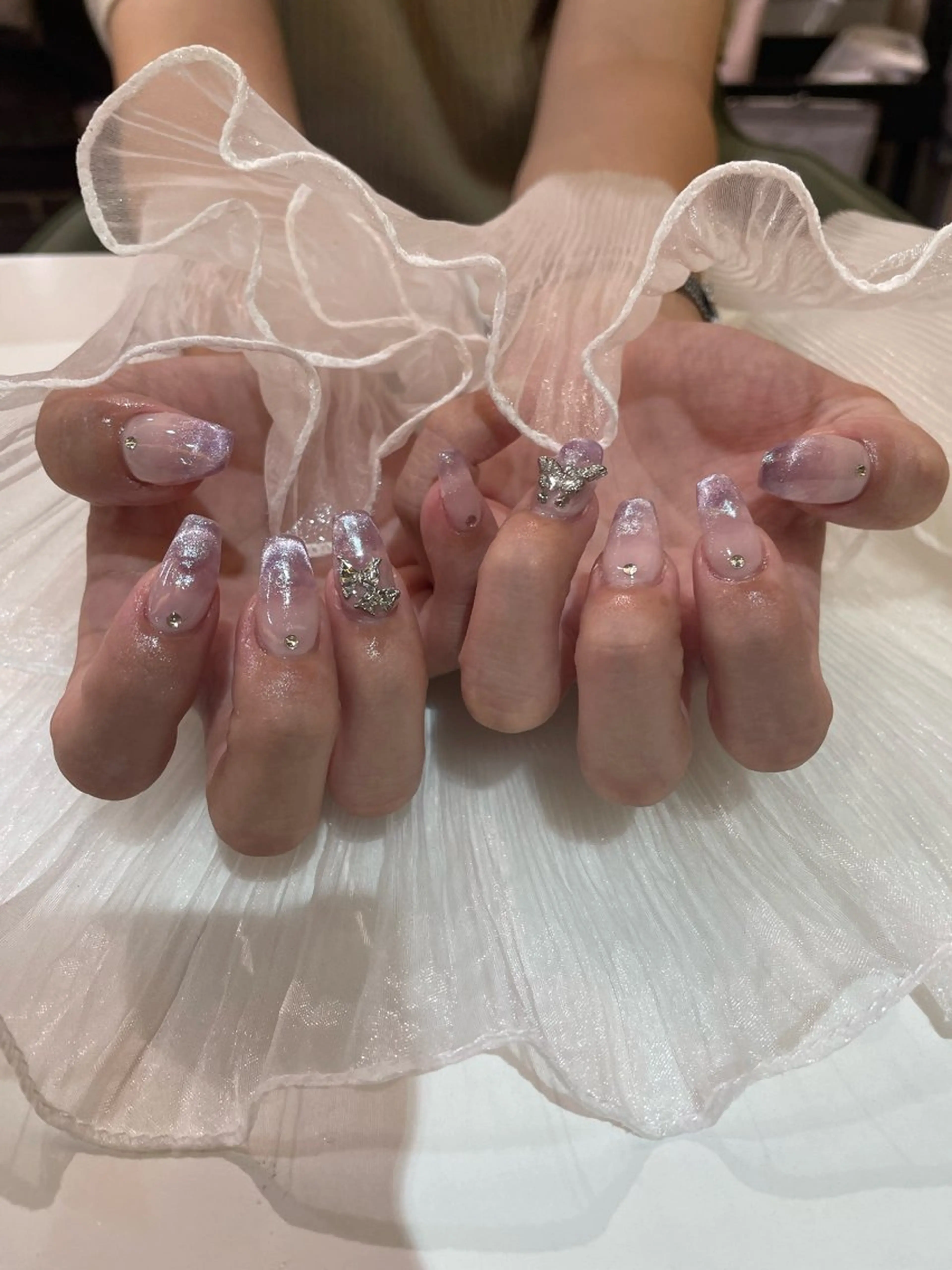 ネイル ハンドネイル ‪るか/‪透明感 カラー/アレンジのヘアスタイル