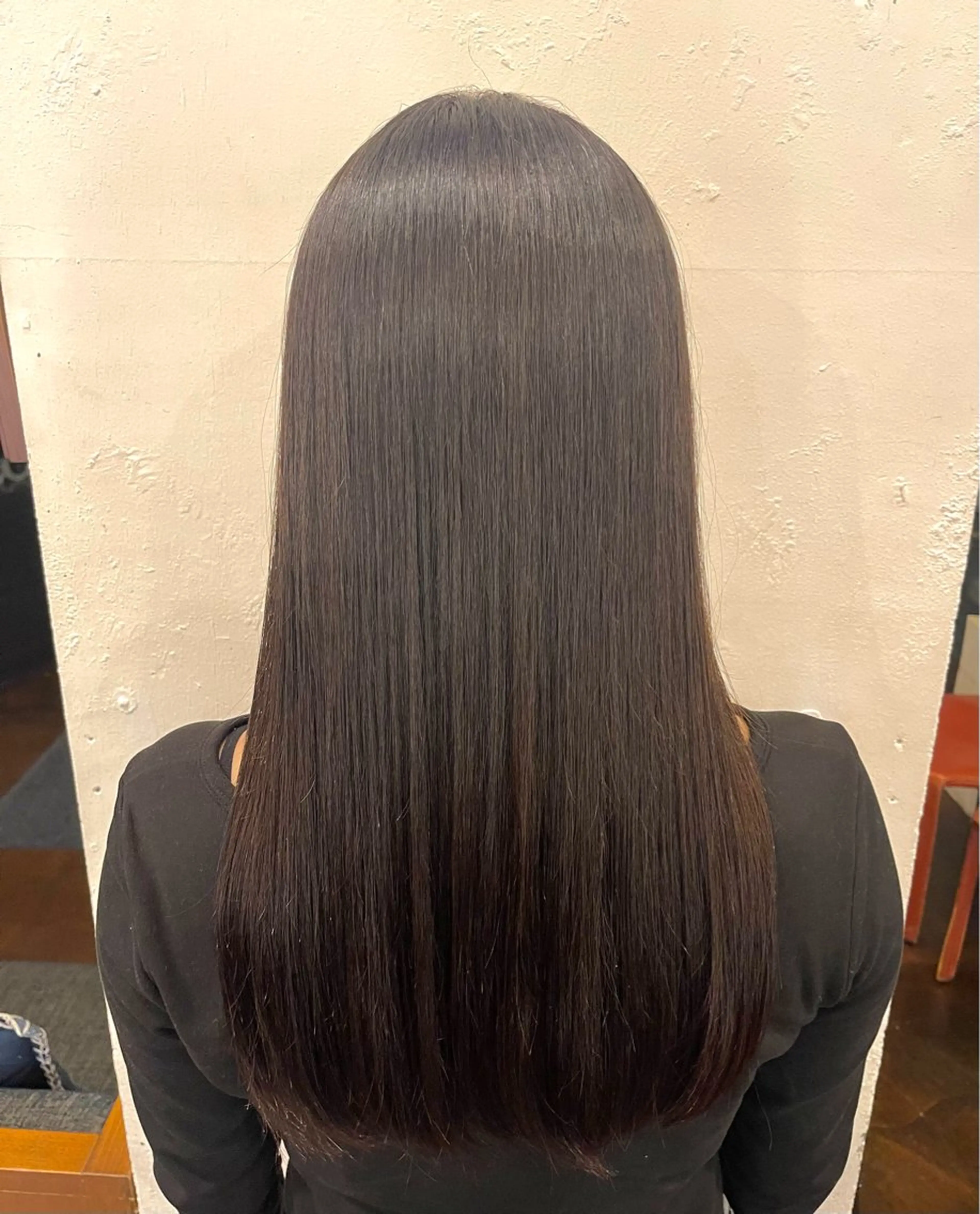ロング パーマ 縮毛矯正 吉田 優里のヘアスタイル