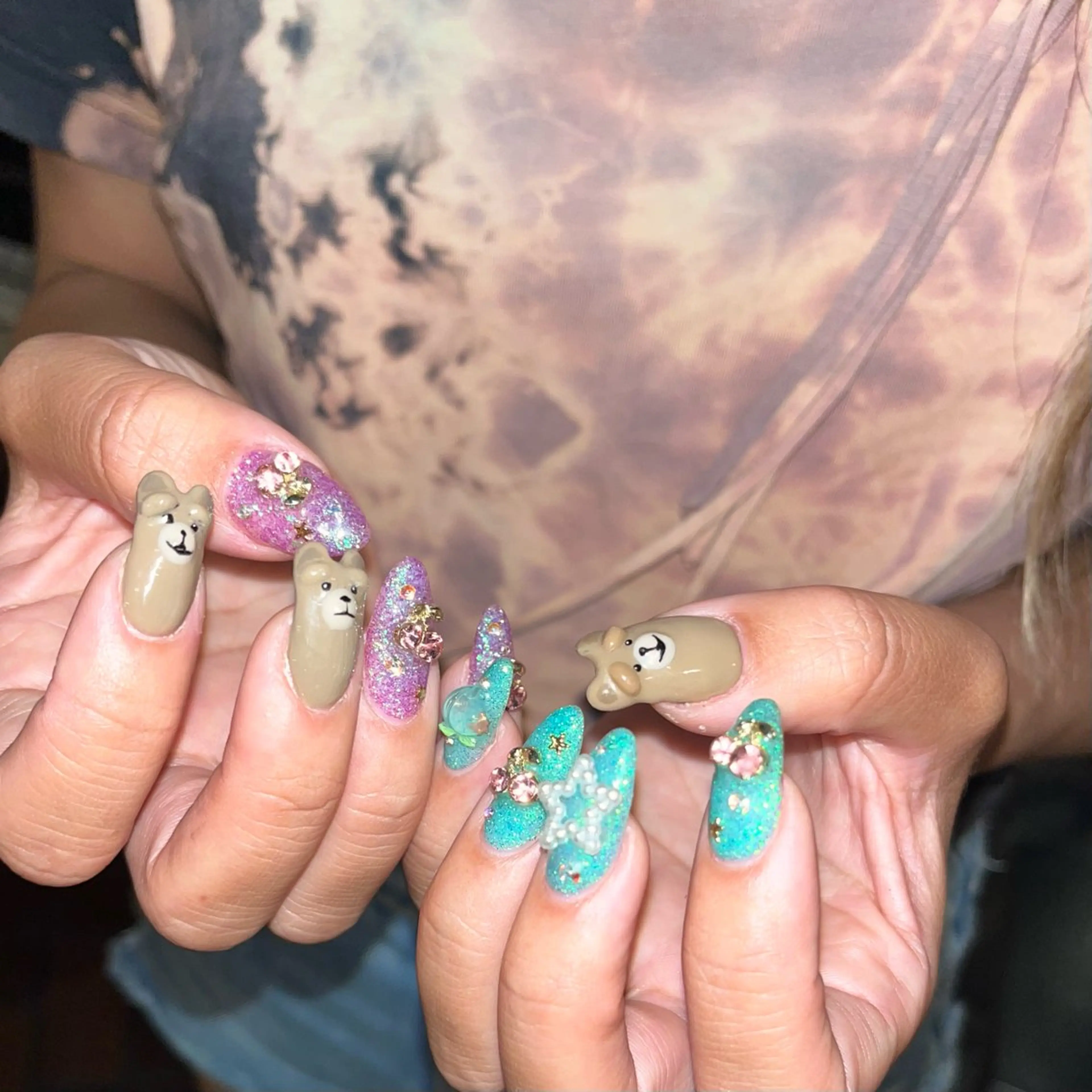 ネイル アートネイル キラキラネイル ラメ(グリッター) ストーンネイル ハンドネイル フットネイル para ☀︎ sol by BECK所属・Para Sol nail　Maoのネイルデザイン