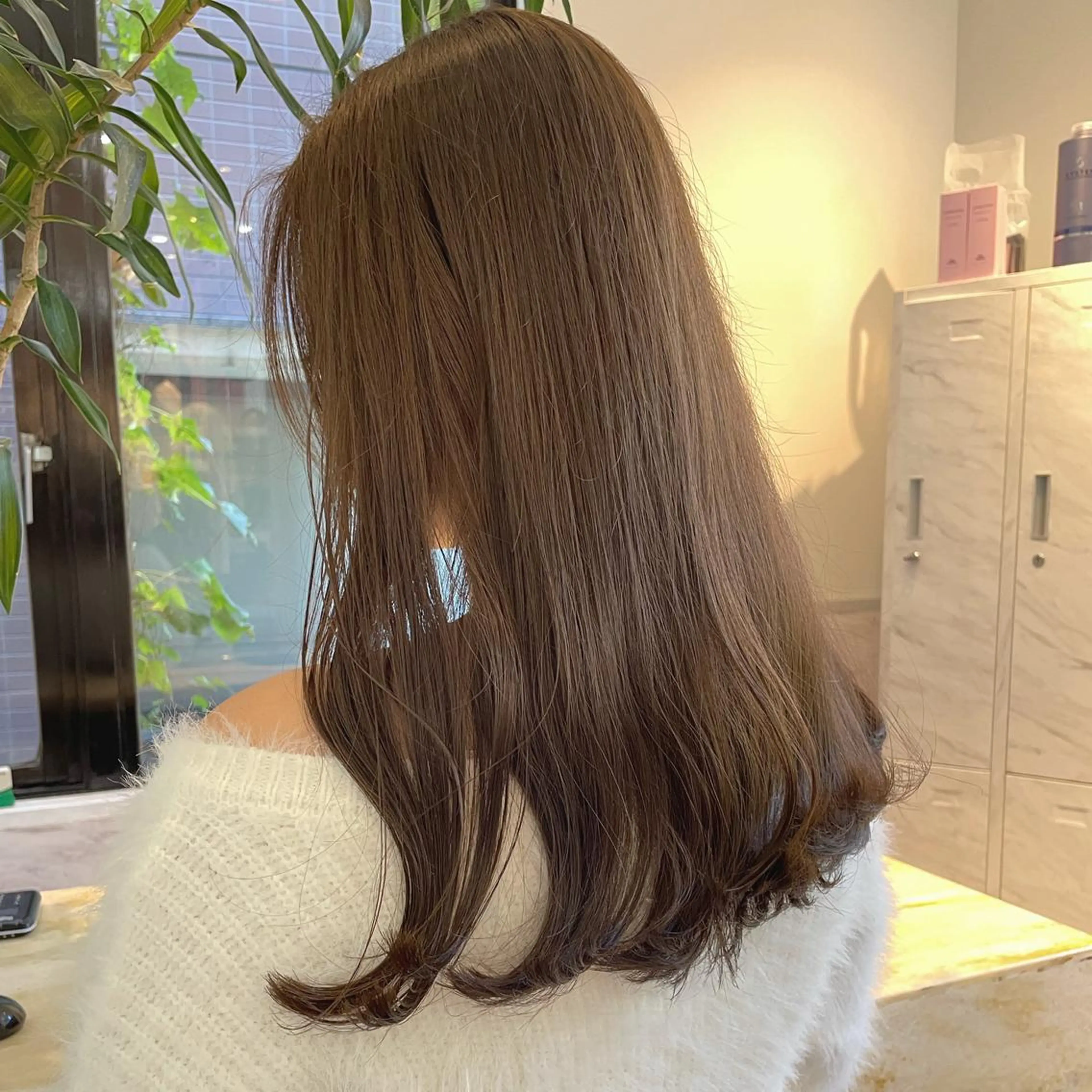 セミロング カラー ベージュカラー 🫧透明感ヘア🫧 🧸竹花　彩希🧸のヘアスタイル